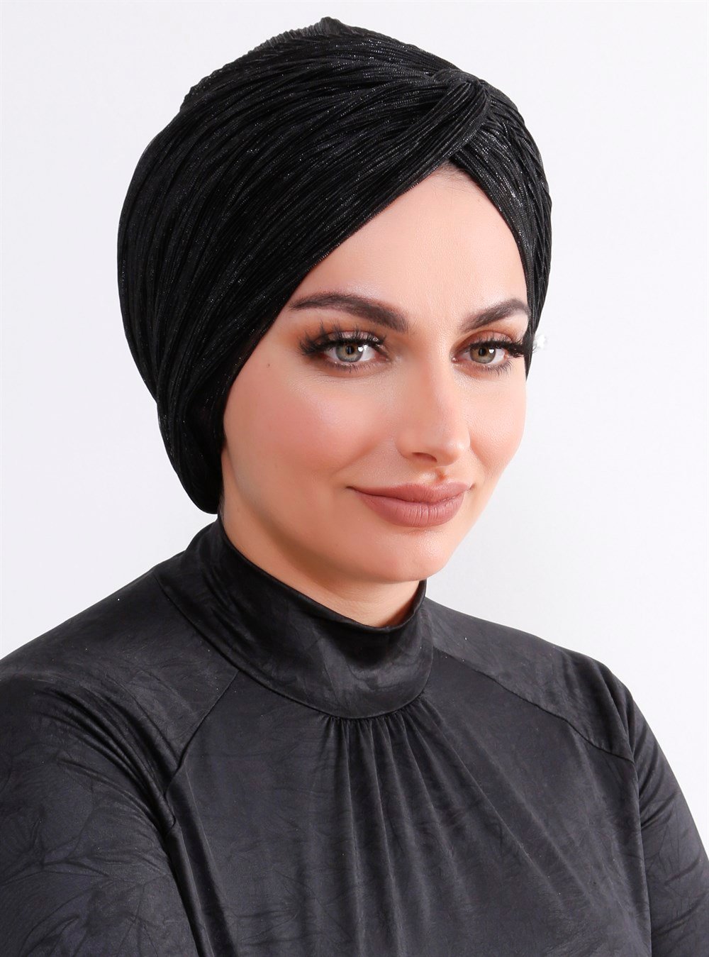 Simli Dolama Bone - Siyah
