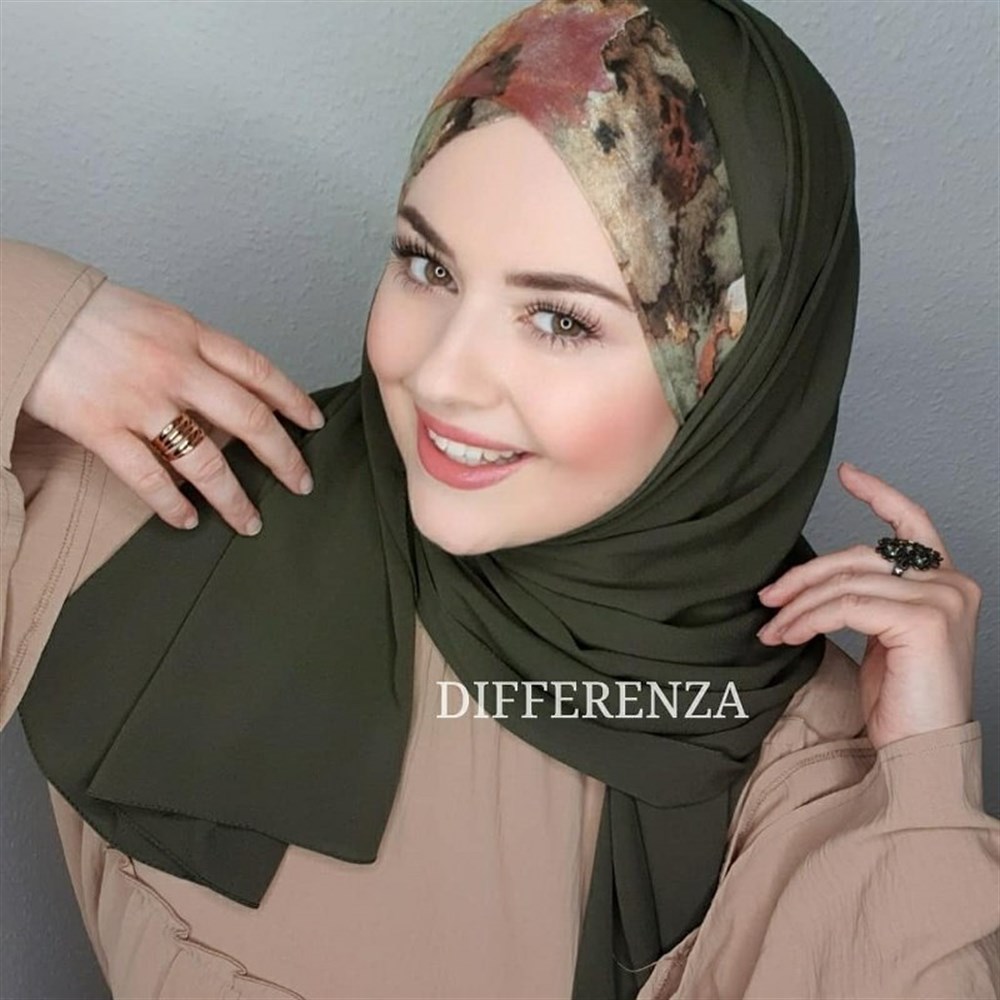 SPRAY DESEN ŞAL-Koyuhaki