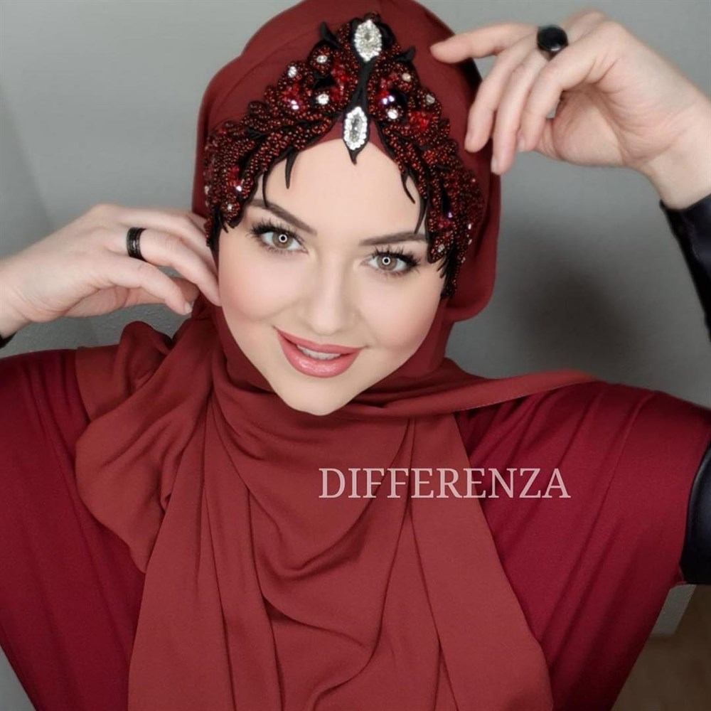 Taji El Melika Şal - Bordo