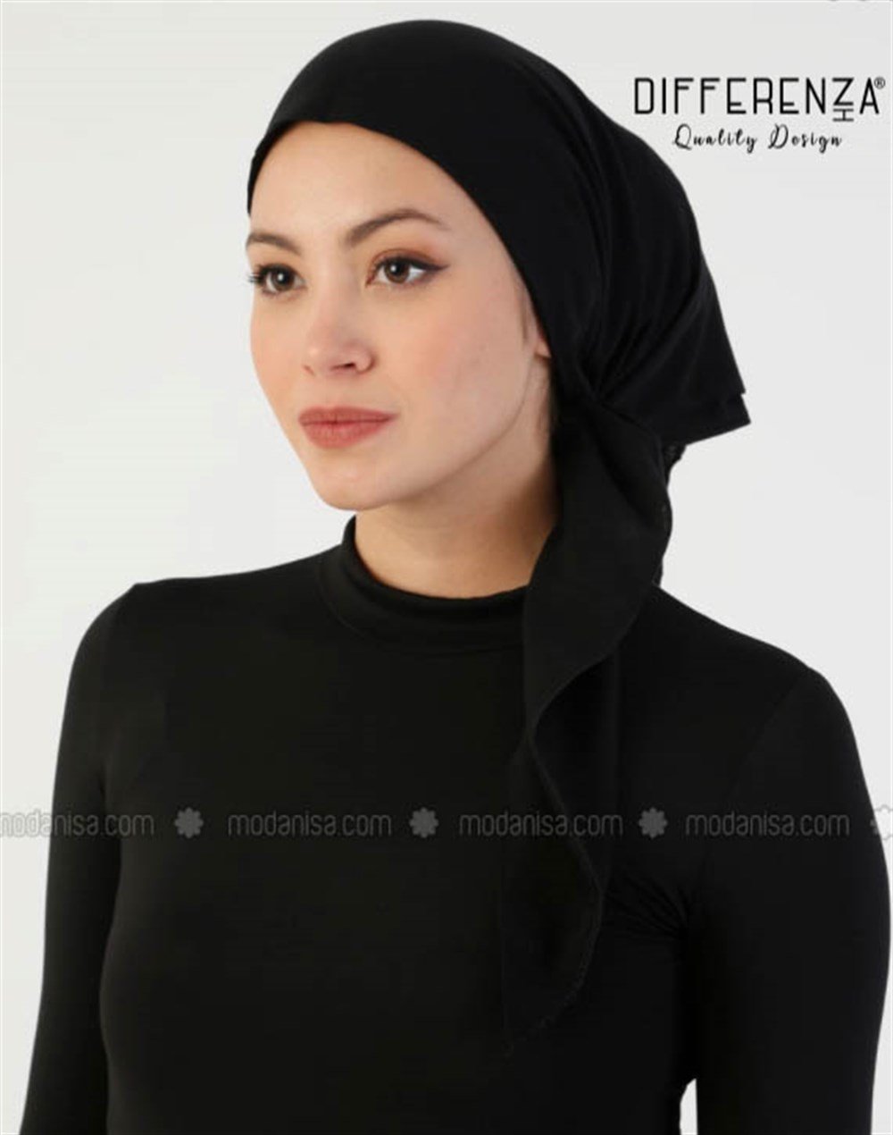 Topuk Kaydırmaz Pamuk Yazma-Siyah