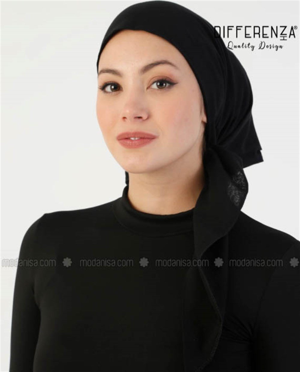 Topuk Kaydırmaz Pamuk Yazma-Siyah