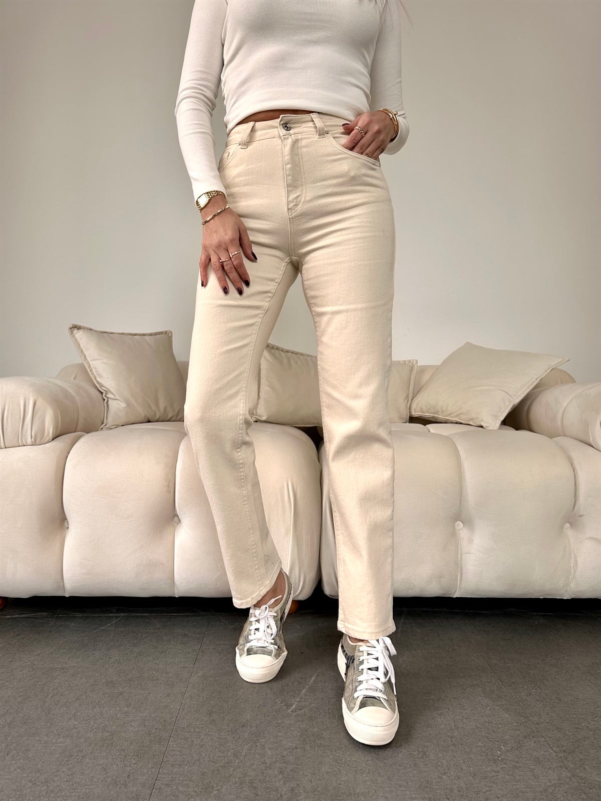   Düz Naturel Jean Krem