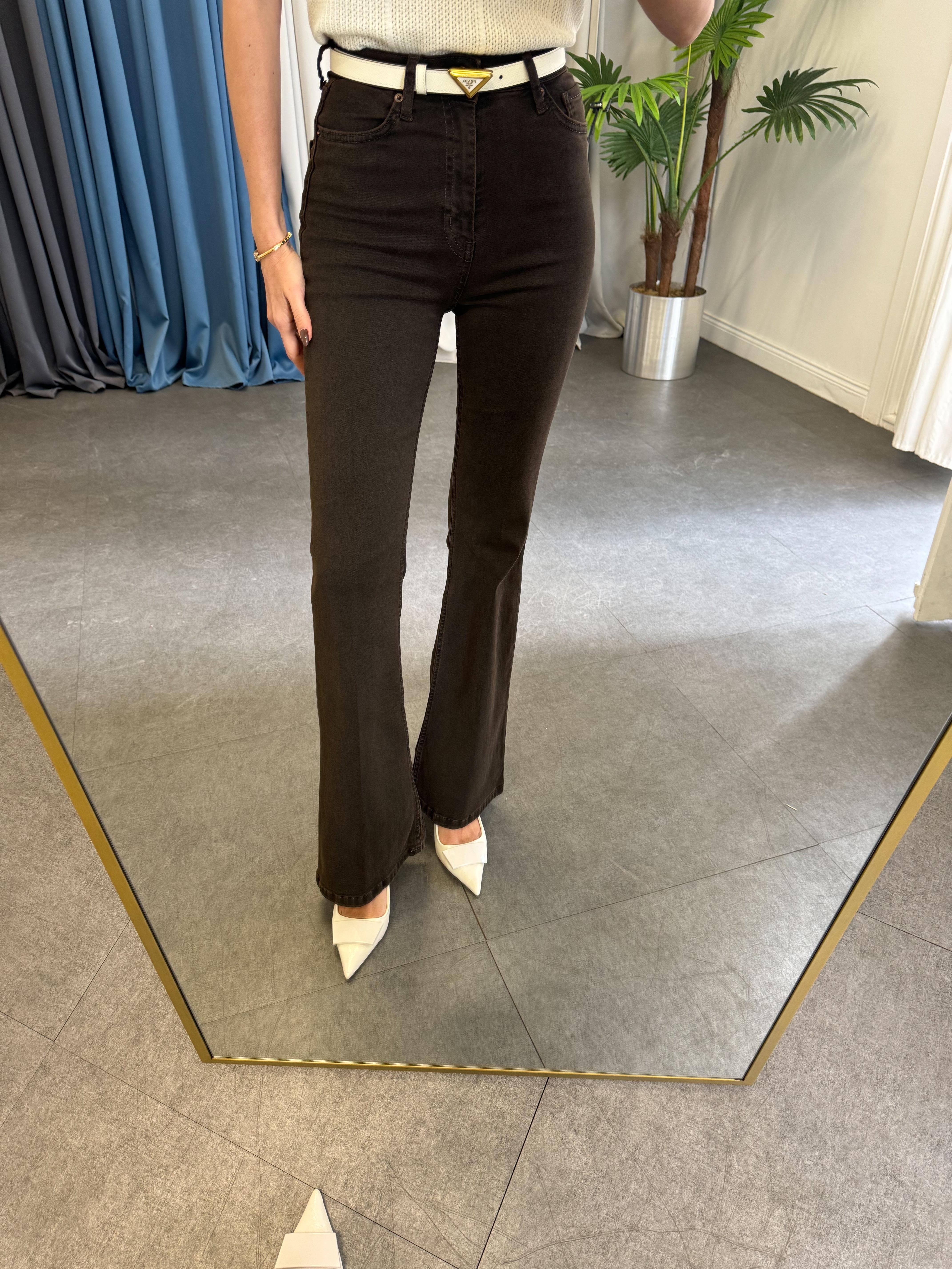 Acı Kahve İspanyol Paça Denim