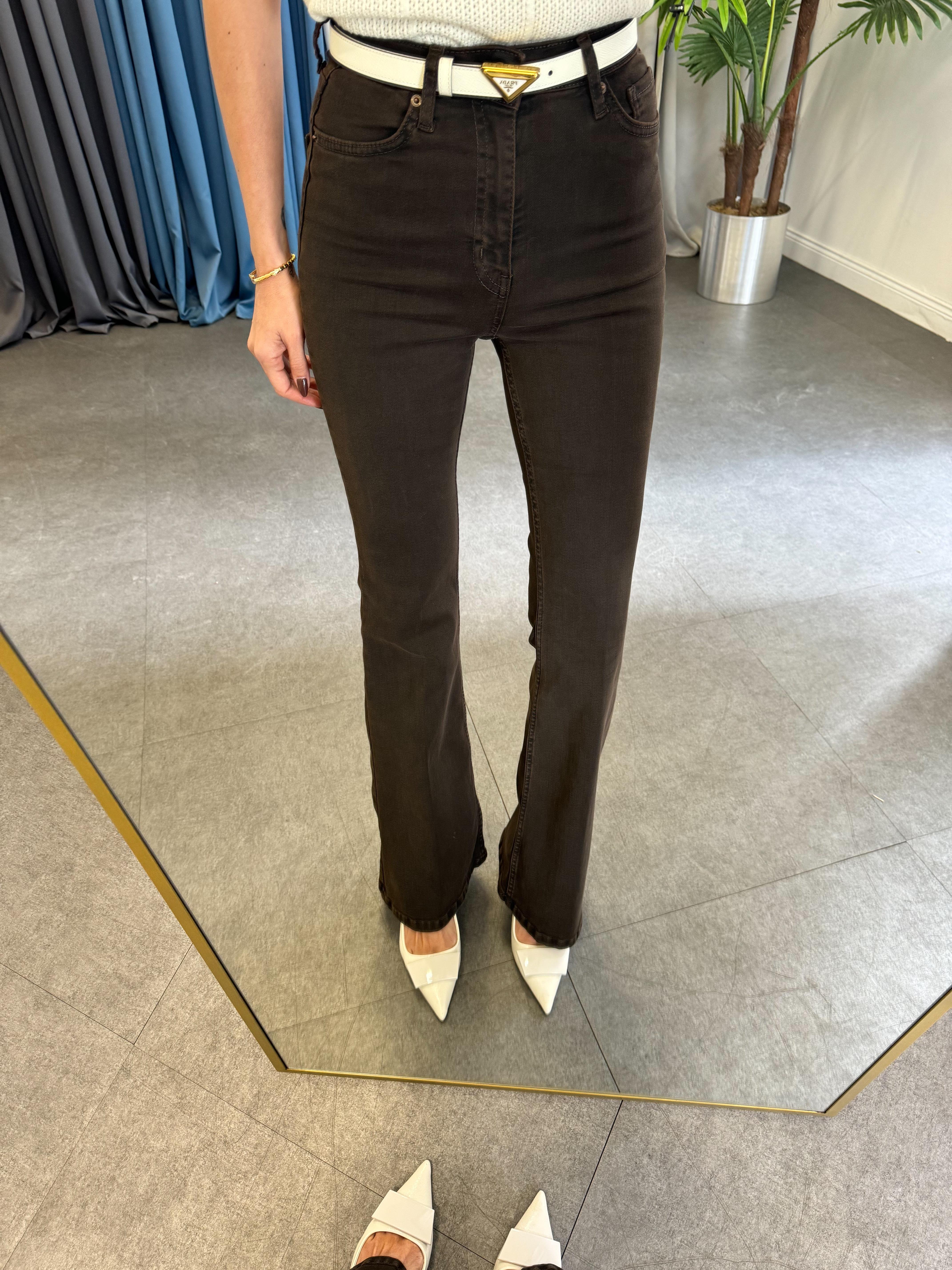 Acı Kahve İspanyol Paça Denim