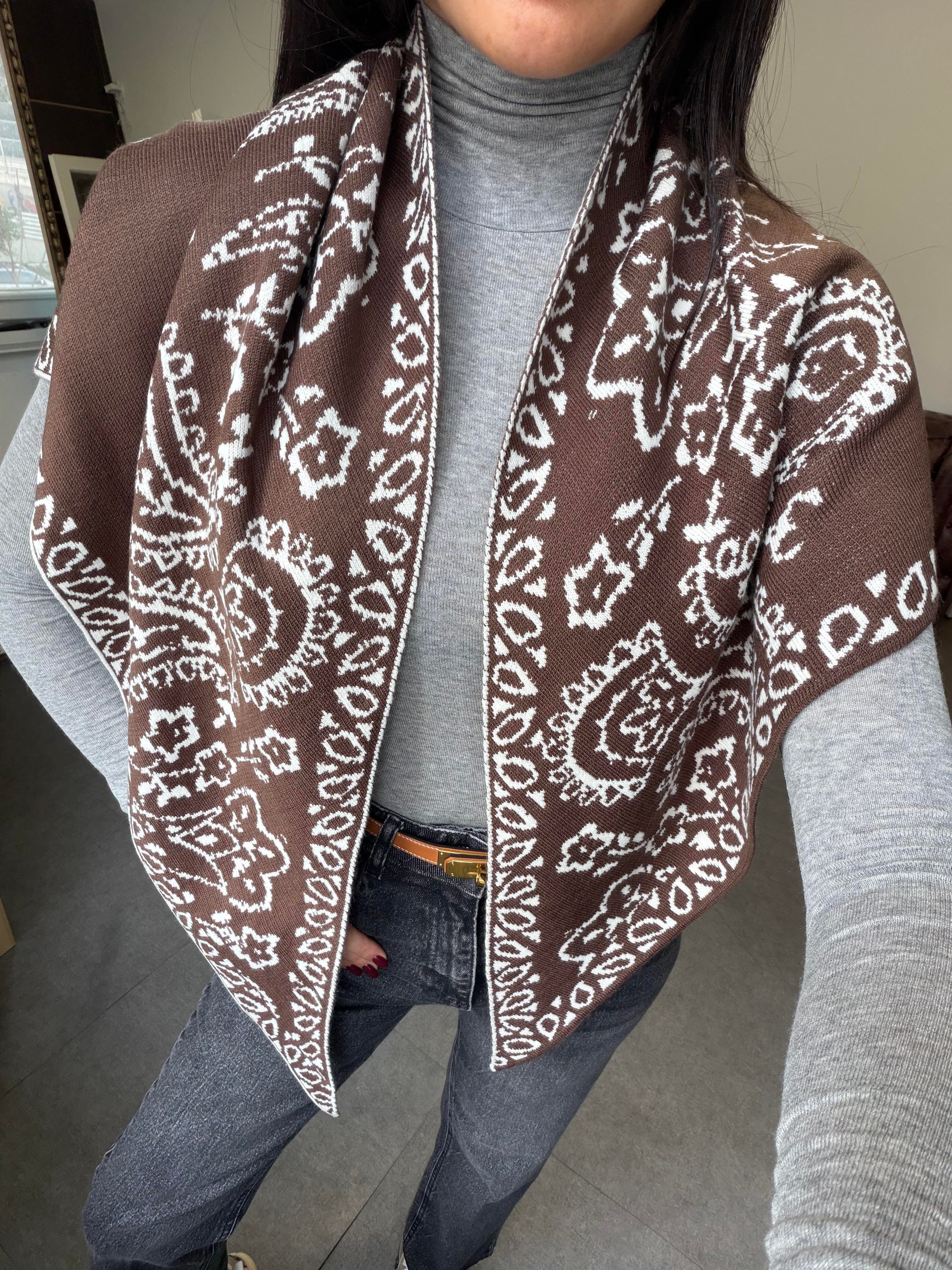 Açık Kahve-Krem Şal