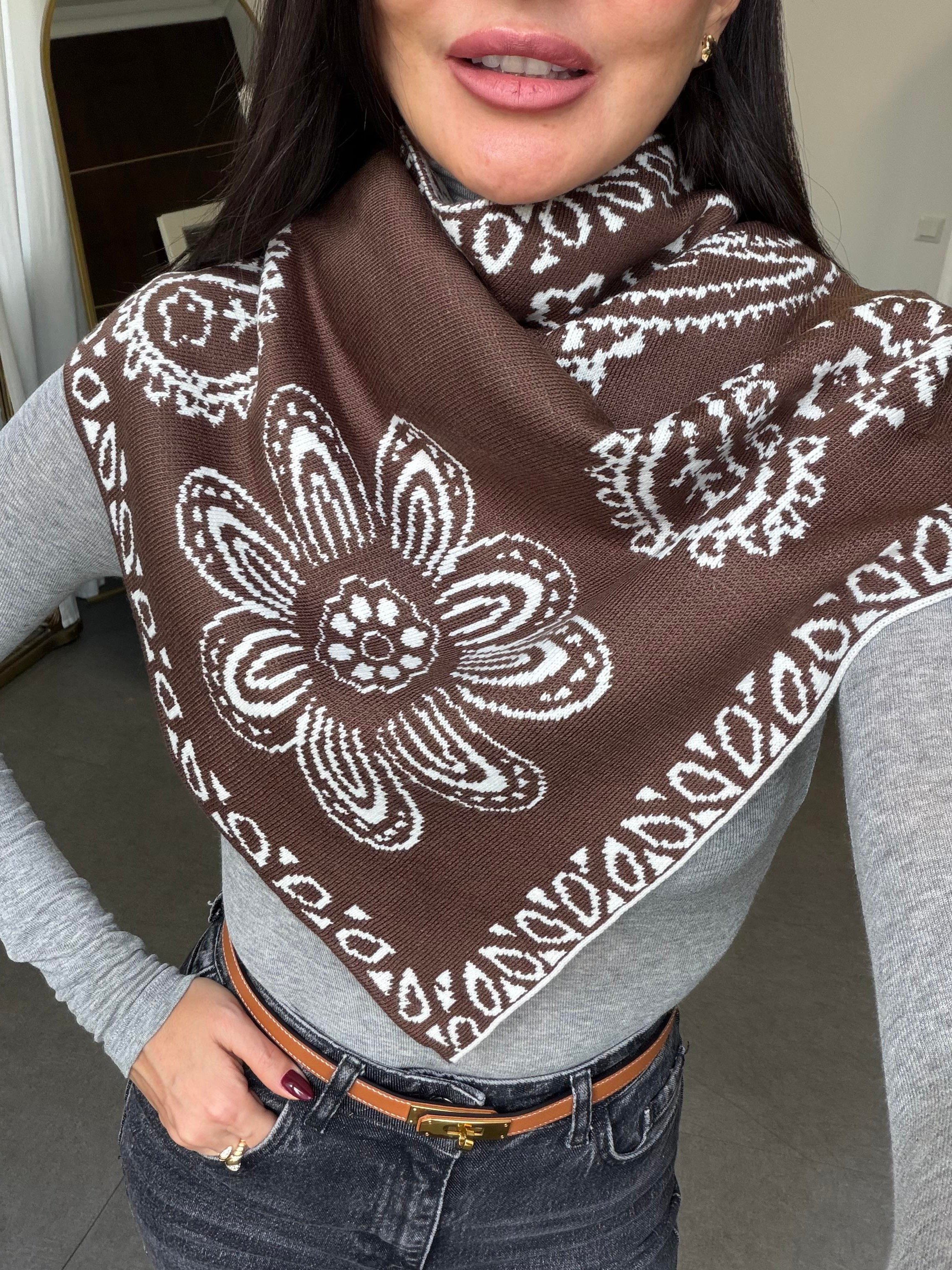 Açık Kahve-Krem Şal