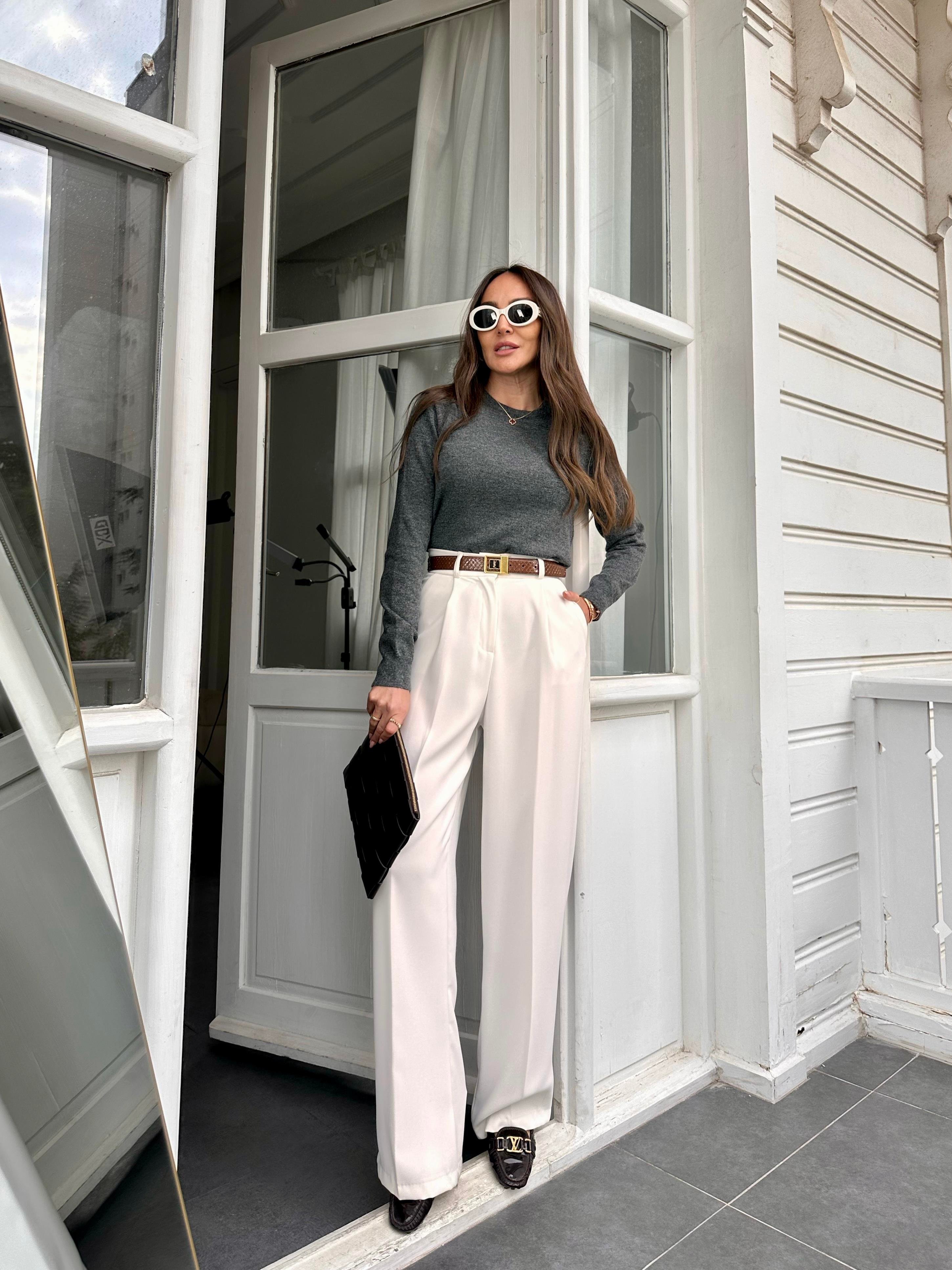 Antrasit Bisiklet Yaka Basic Triko