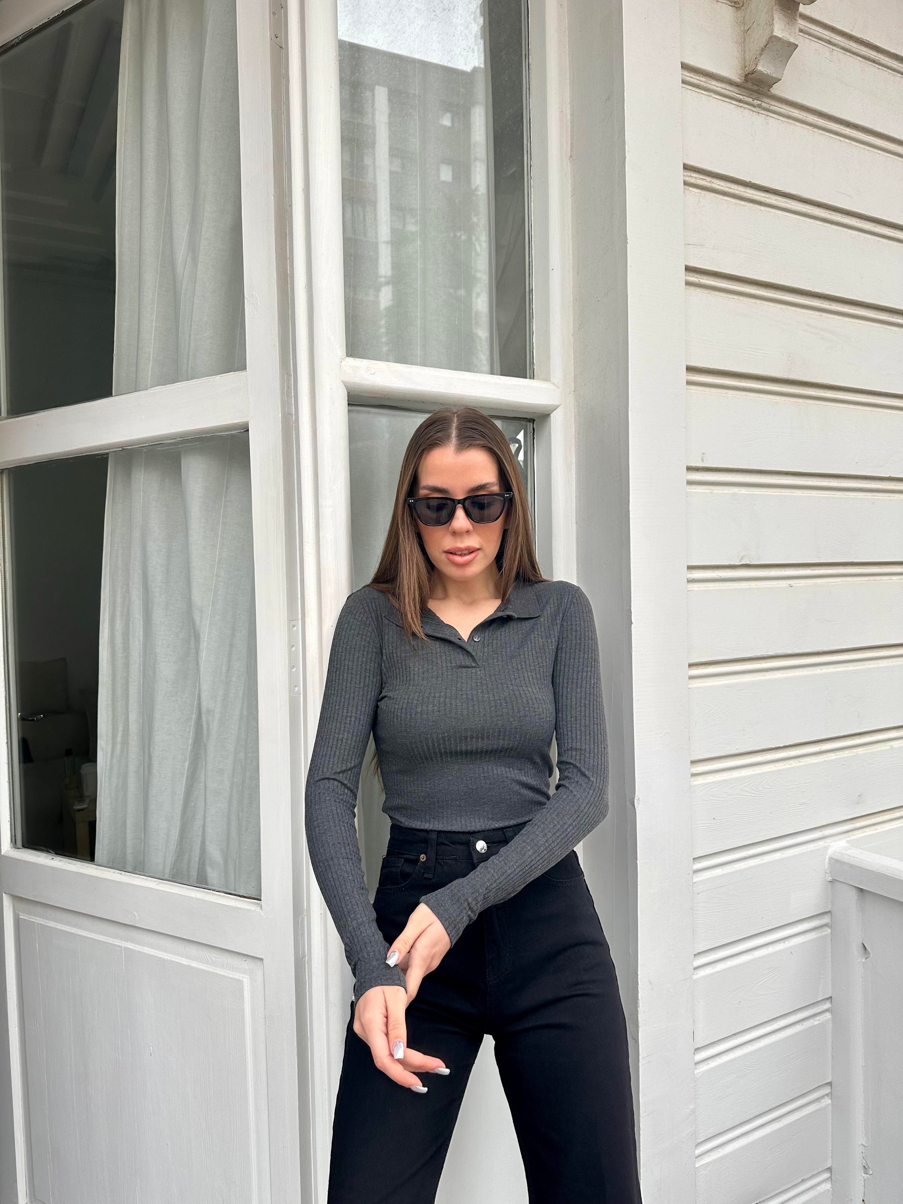 Antrasit Polo Yaka Basic Body