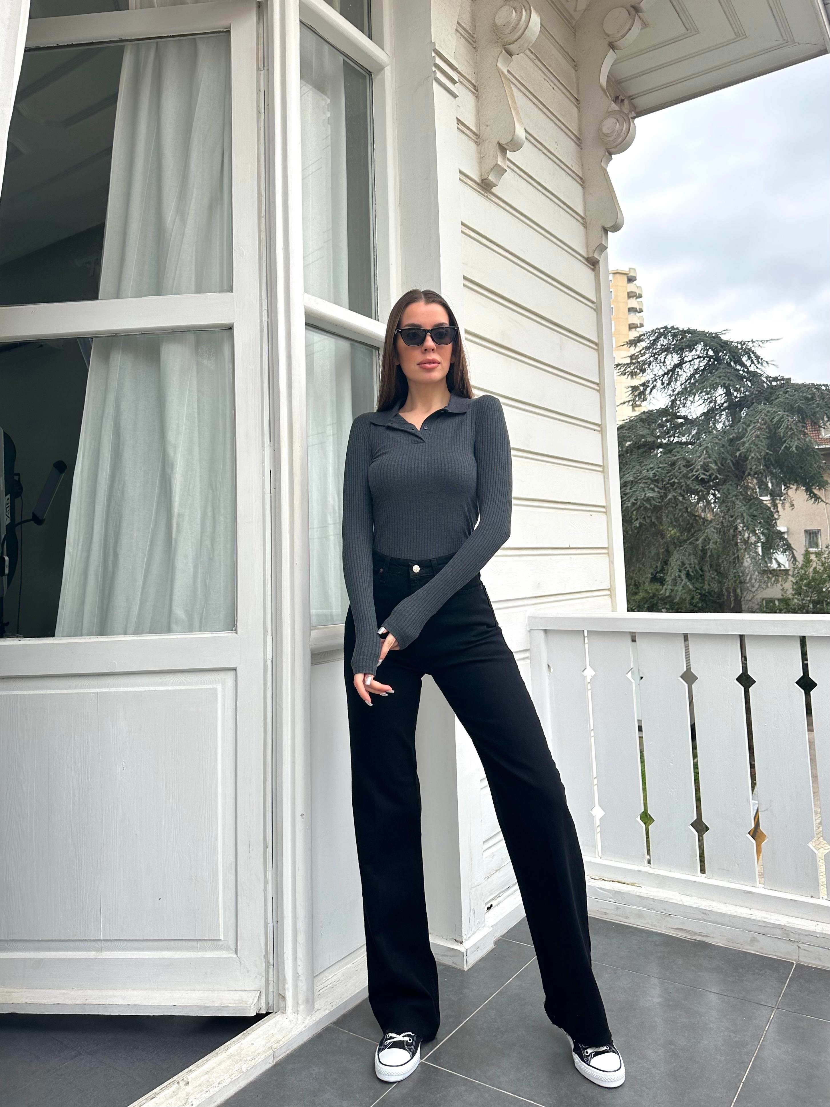 Antrasit Polo Yaka Basic Body