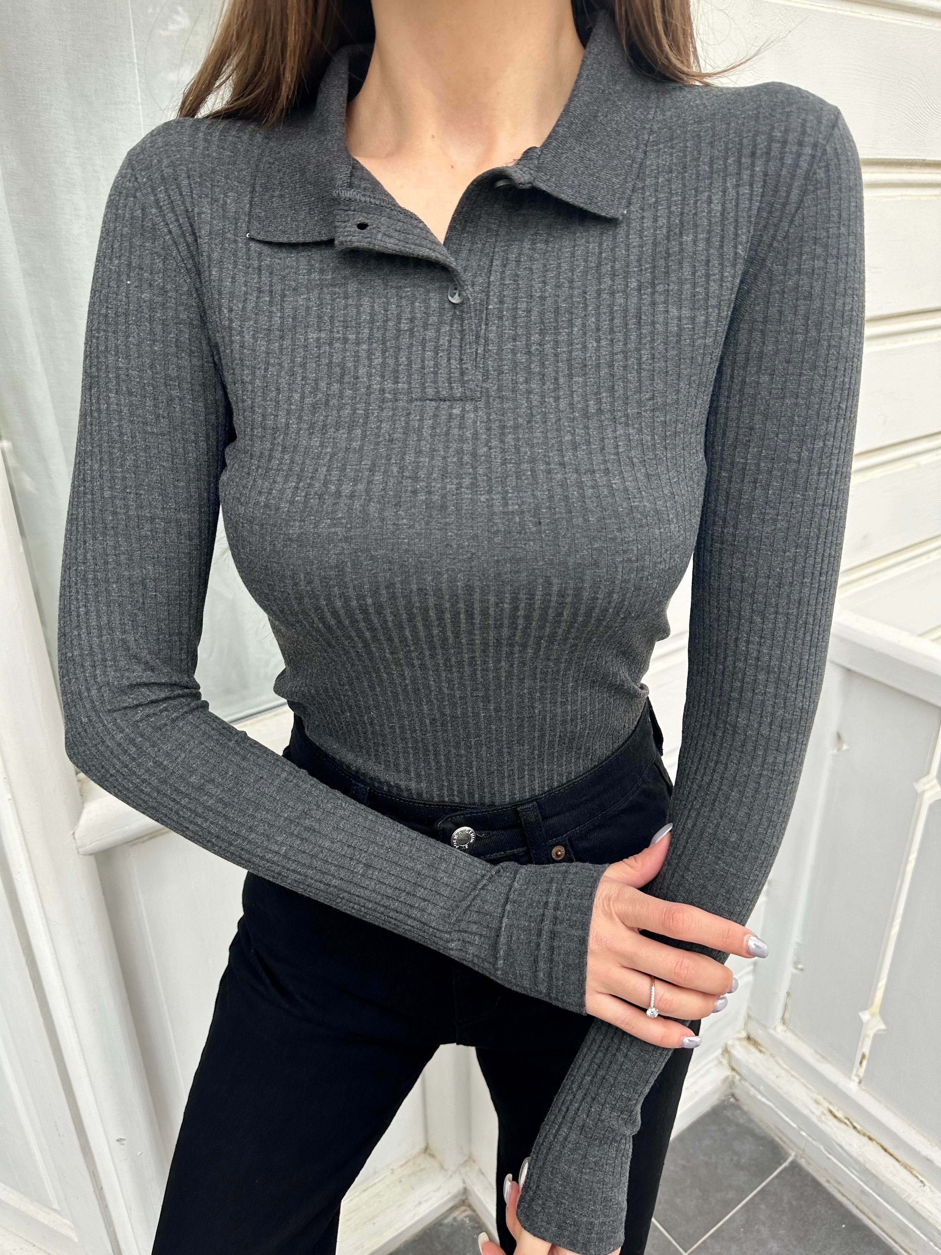 Antrasit Polo Yaka Basic Body