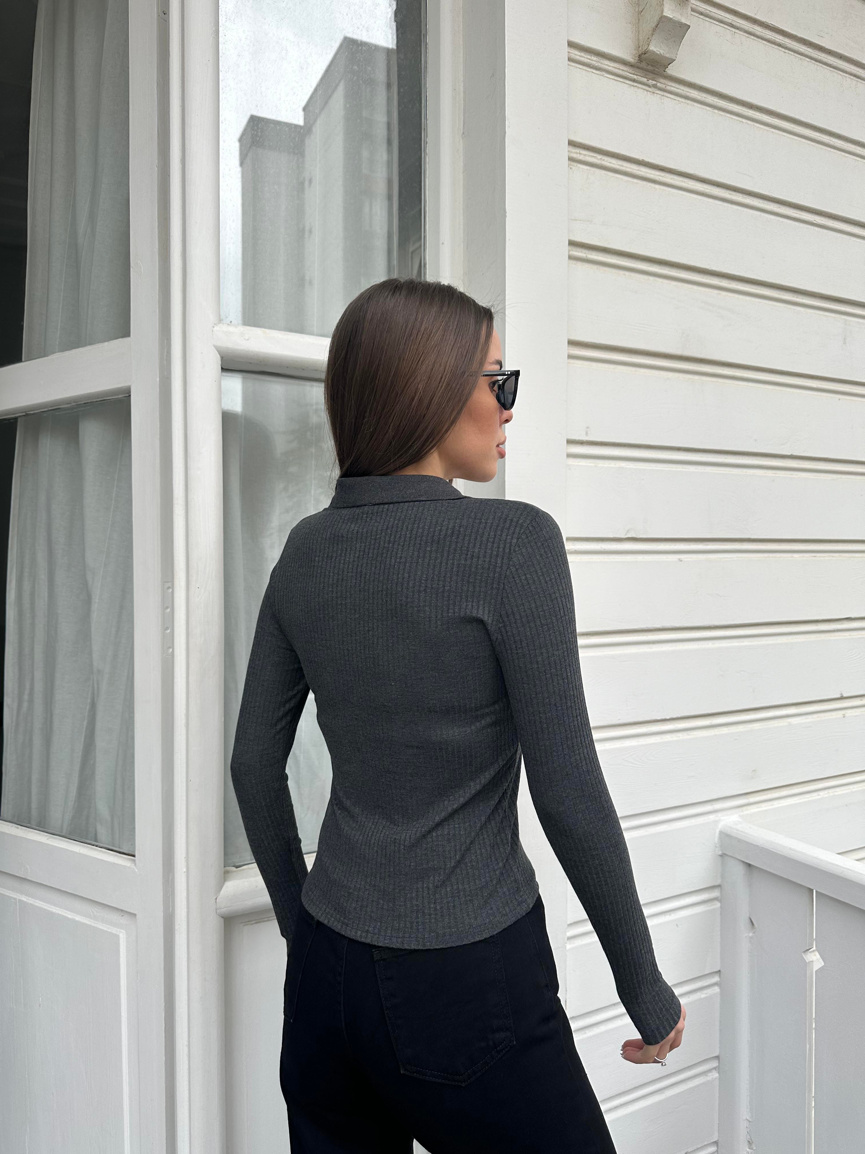 Antrasit Polo Yaka Basic Body