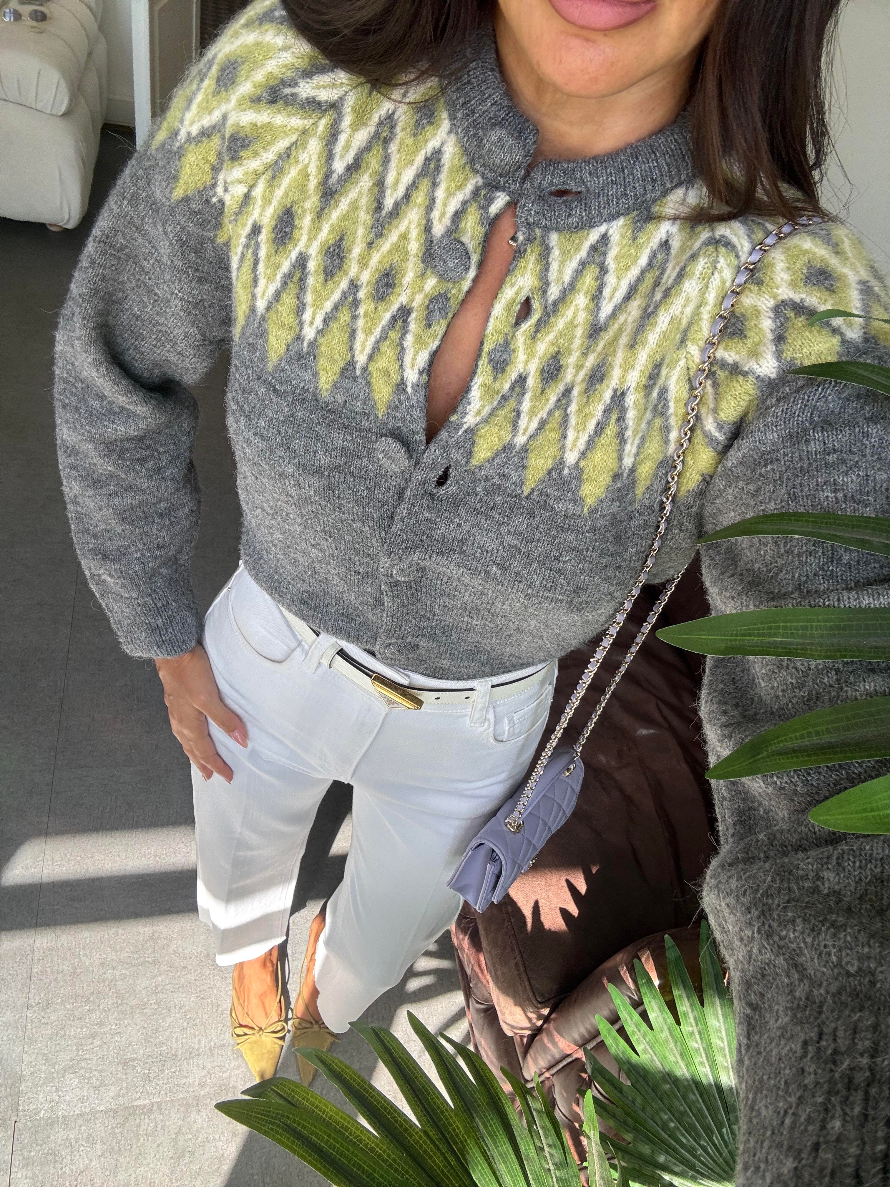 Antrasit Sıfır Yaka Hırka