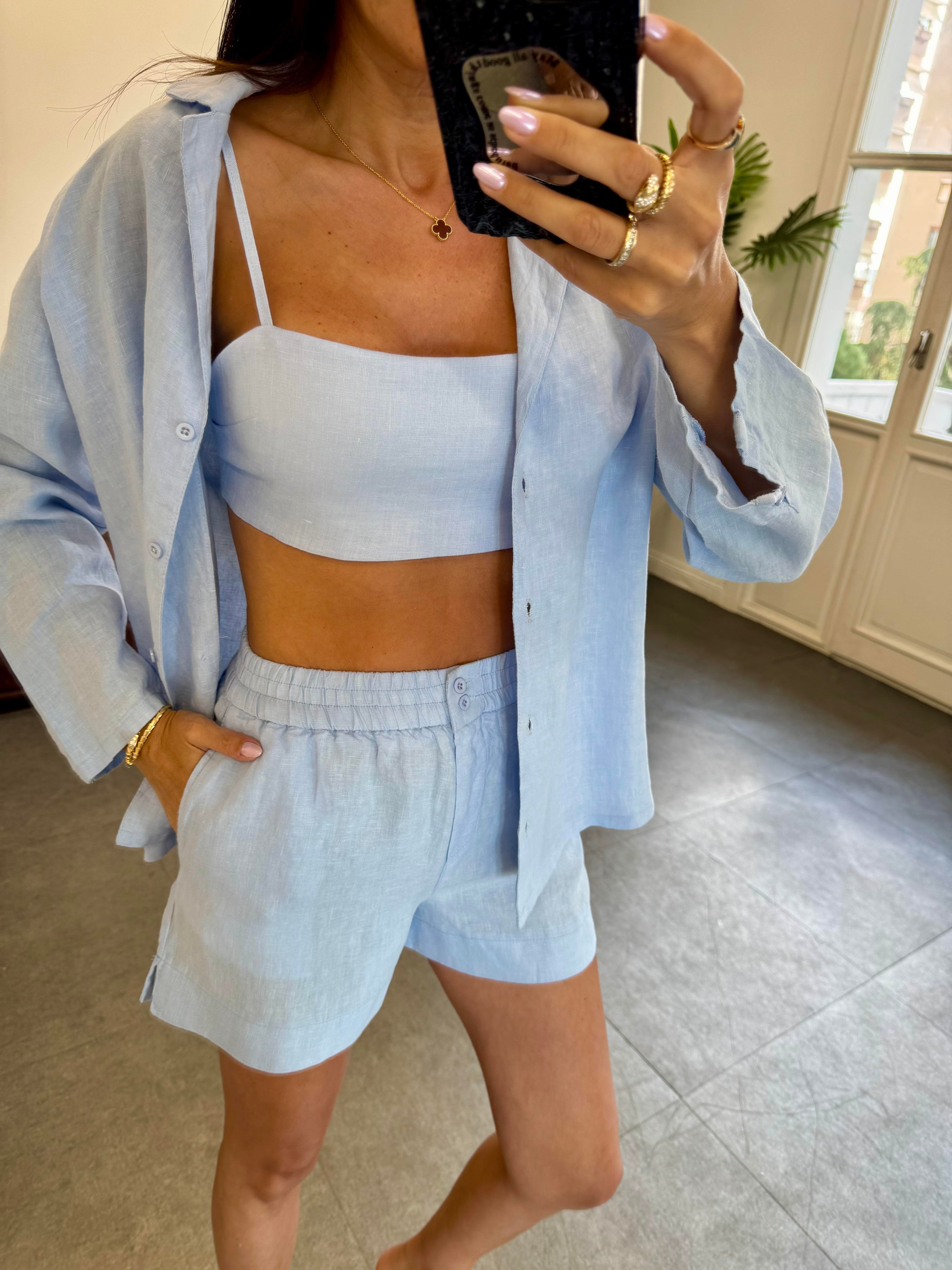 Bebe Mavisi İp Askılı Büstiyer