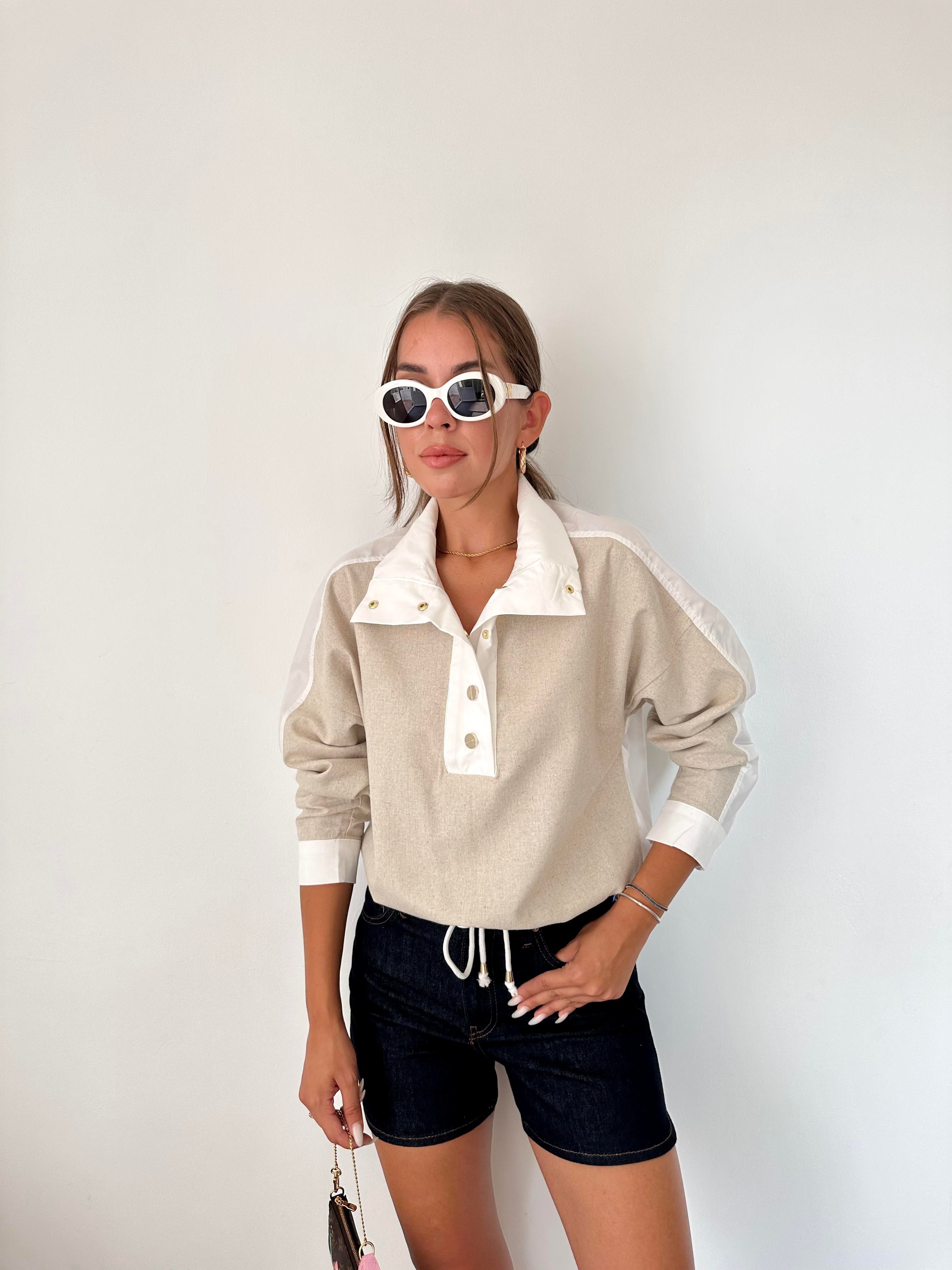 Bej-Beyaz Sweatshirt