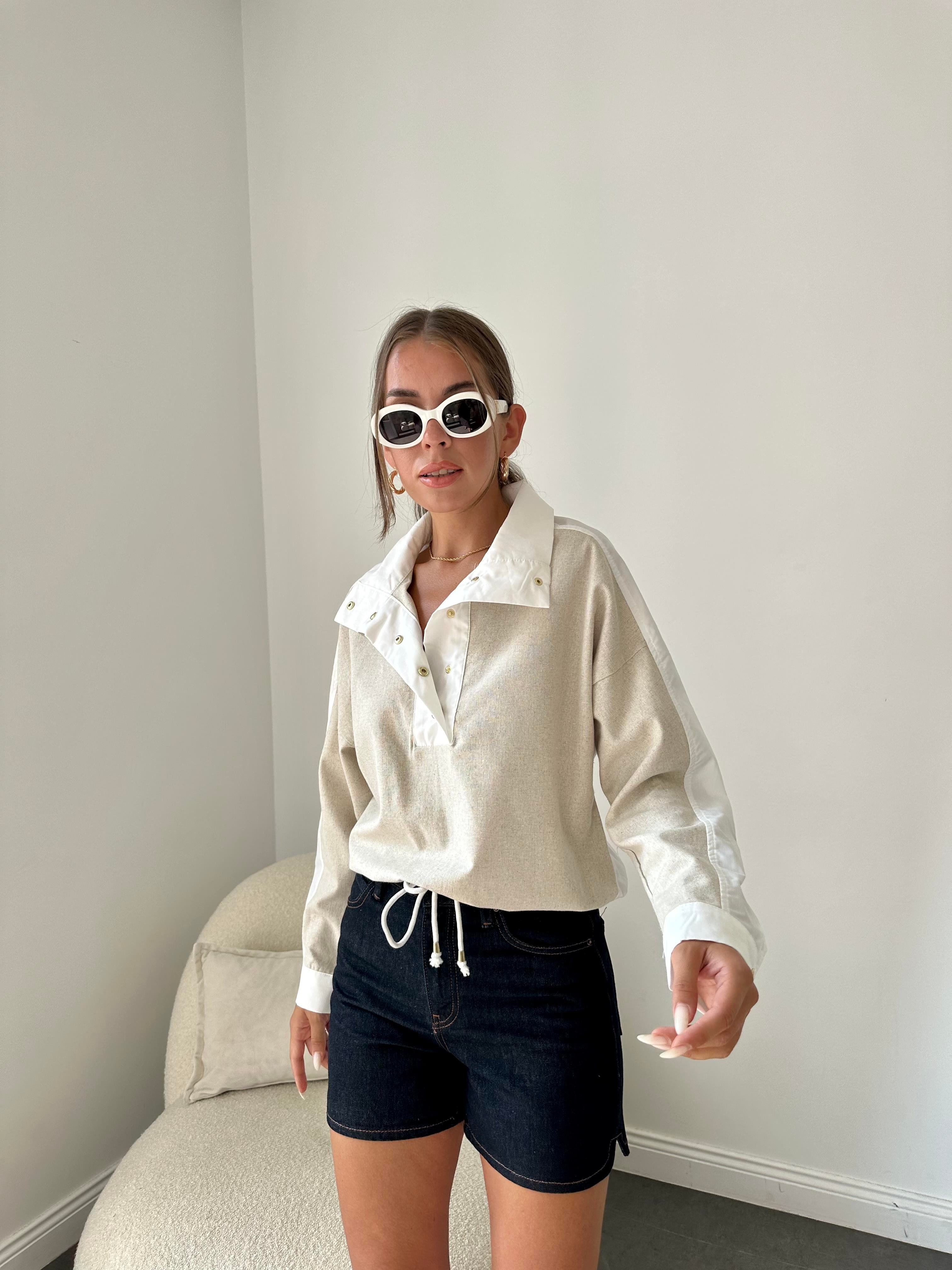 Bej-Beyaz Sweatshirt