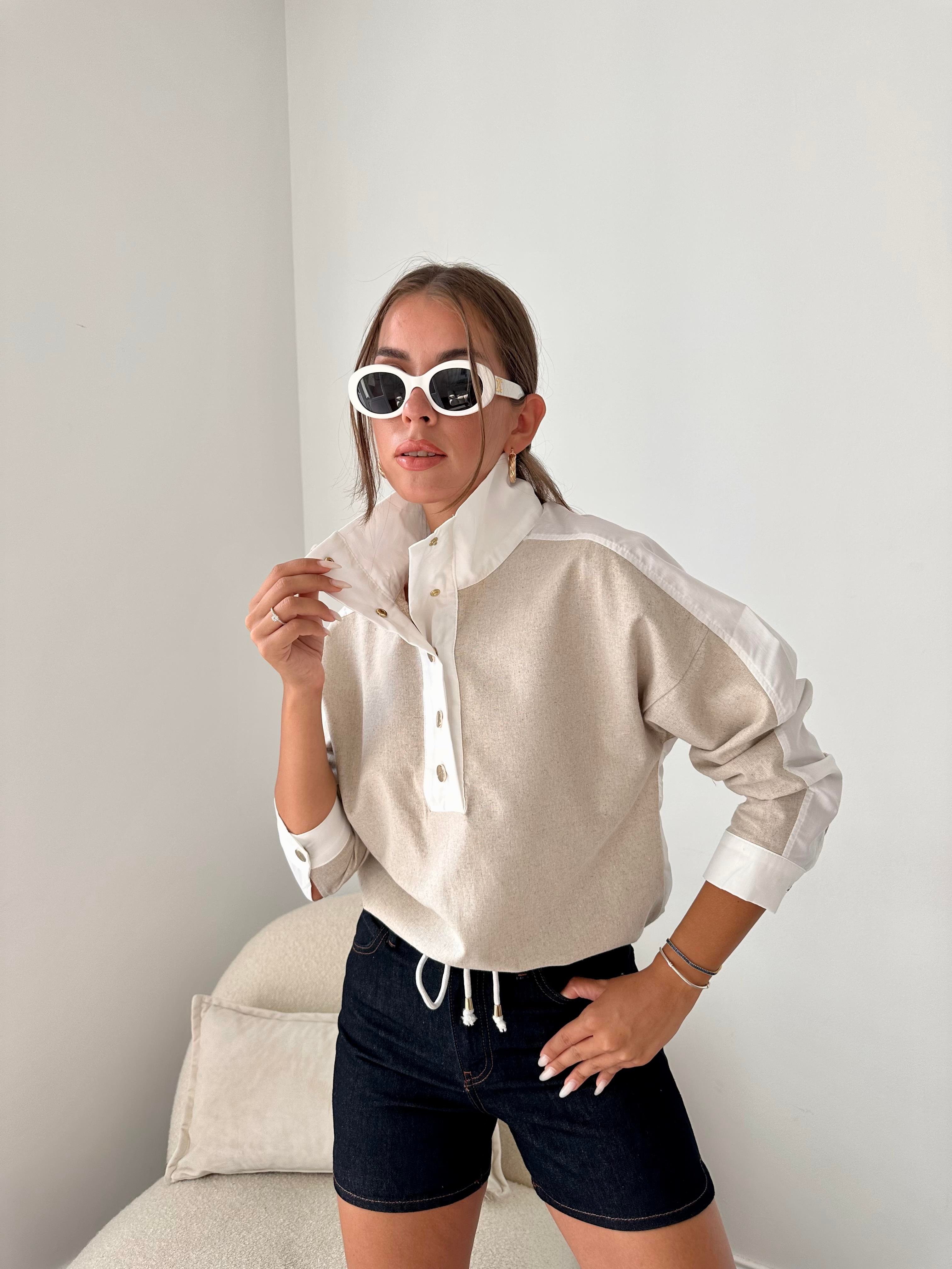 Bej-Beyaz Sweatshirt