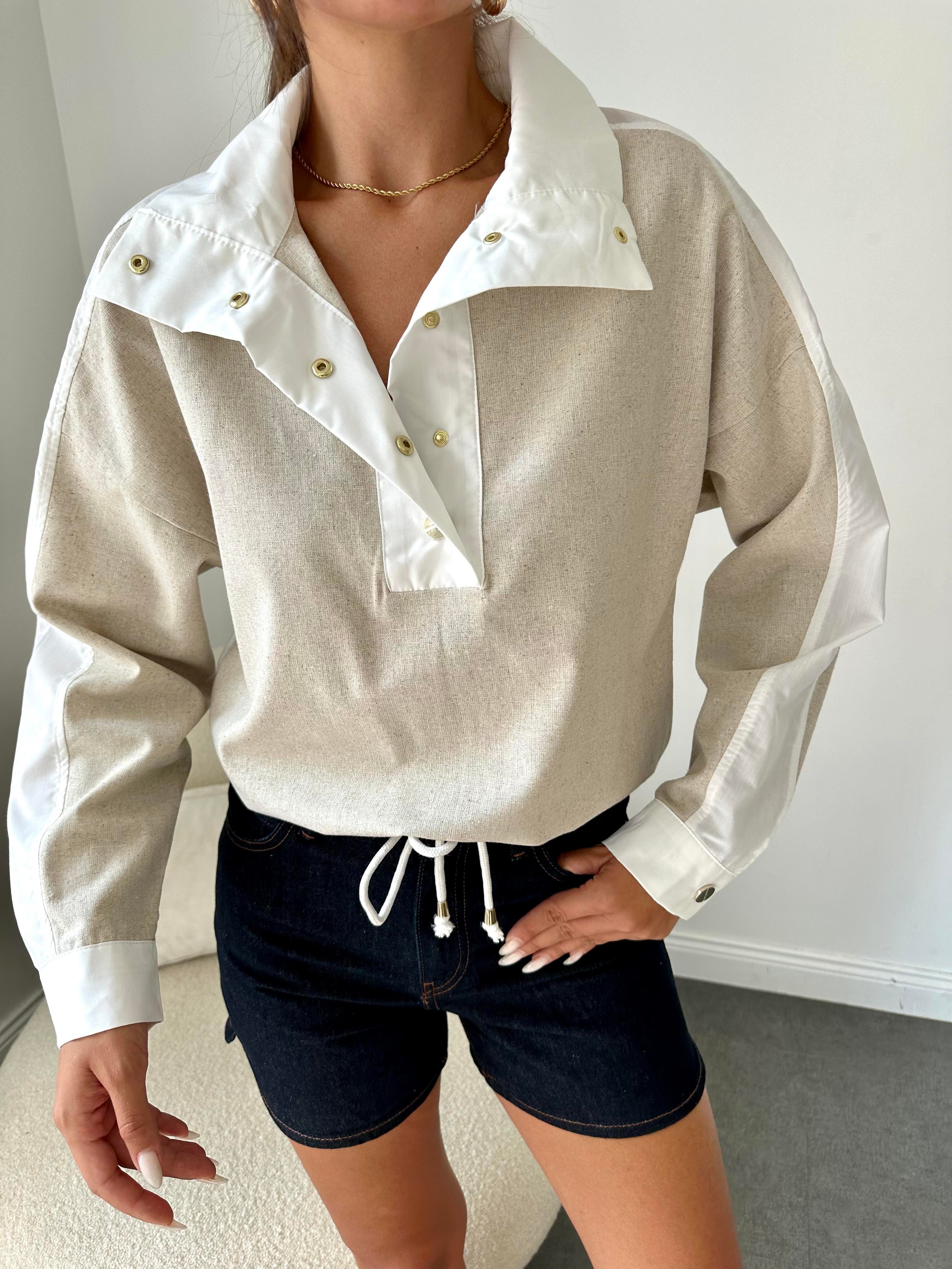 Bej-Beyaz Sweatshirt