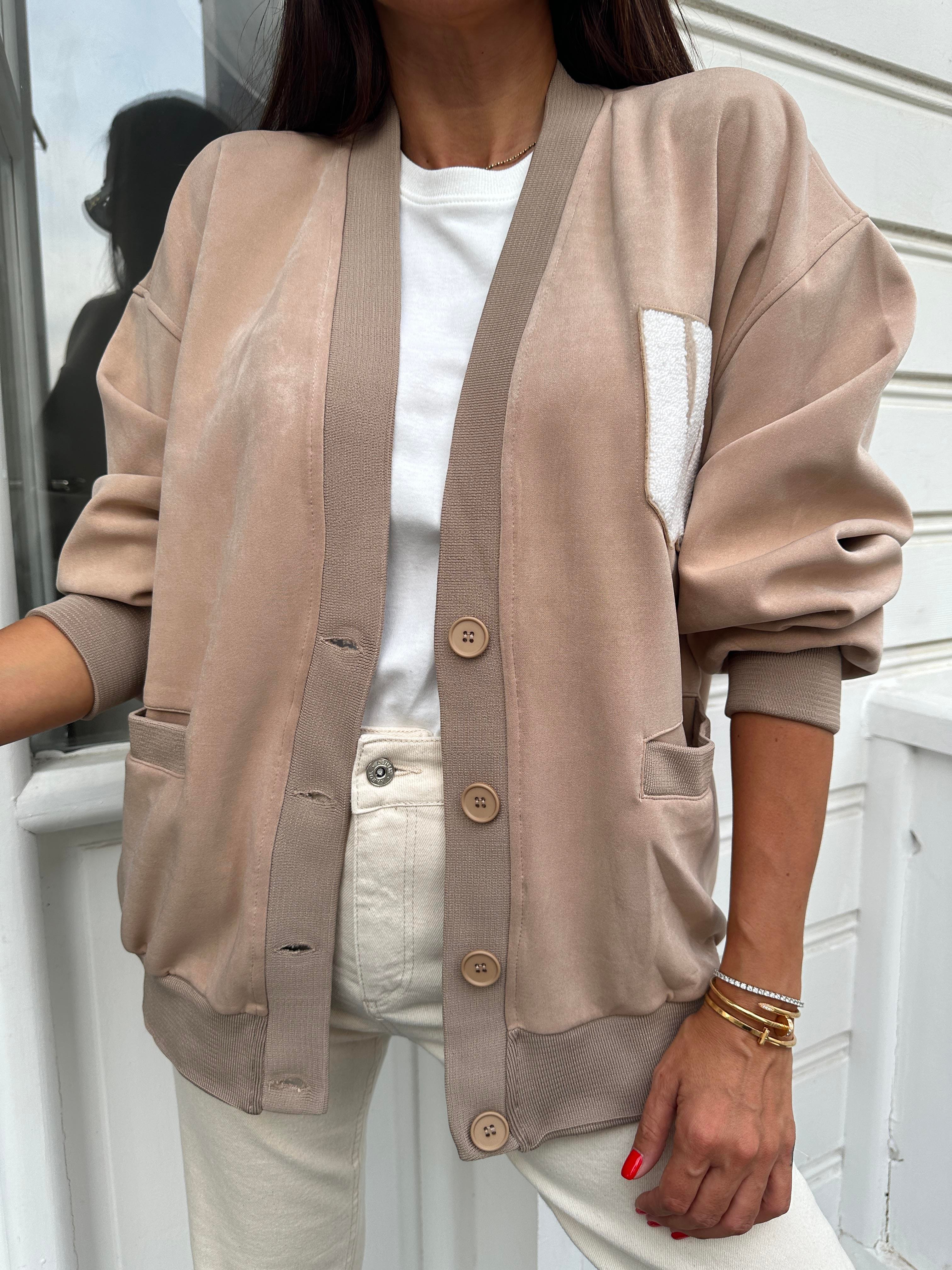 Bej Cepli Arma Hırka