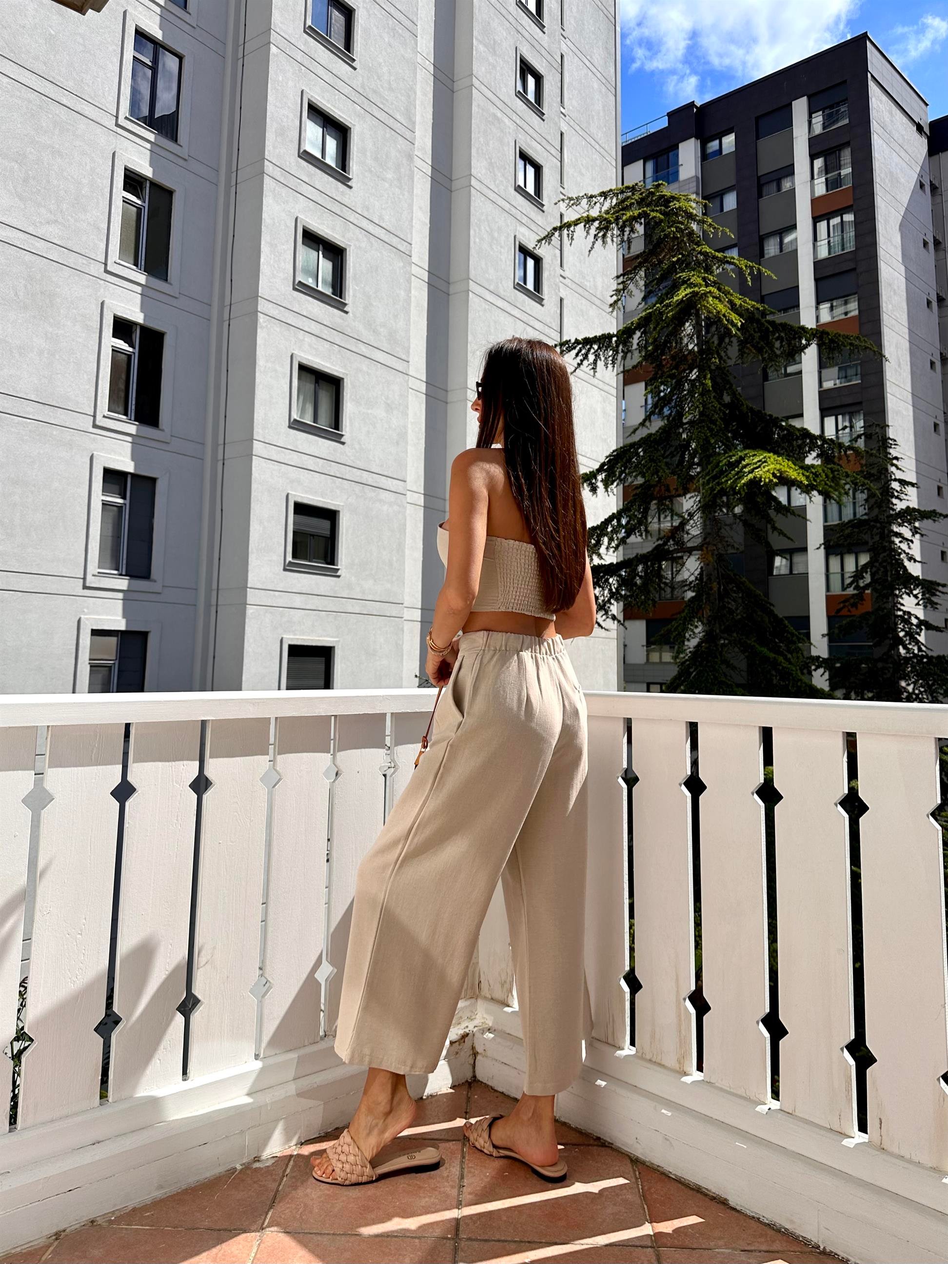 Bej  Crop Keten Takım