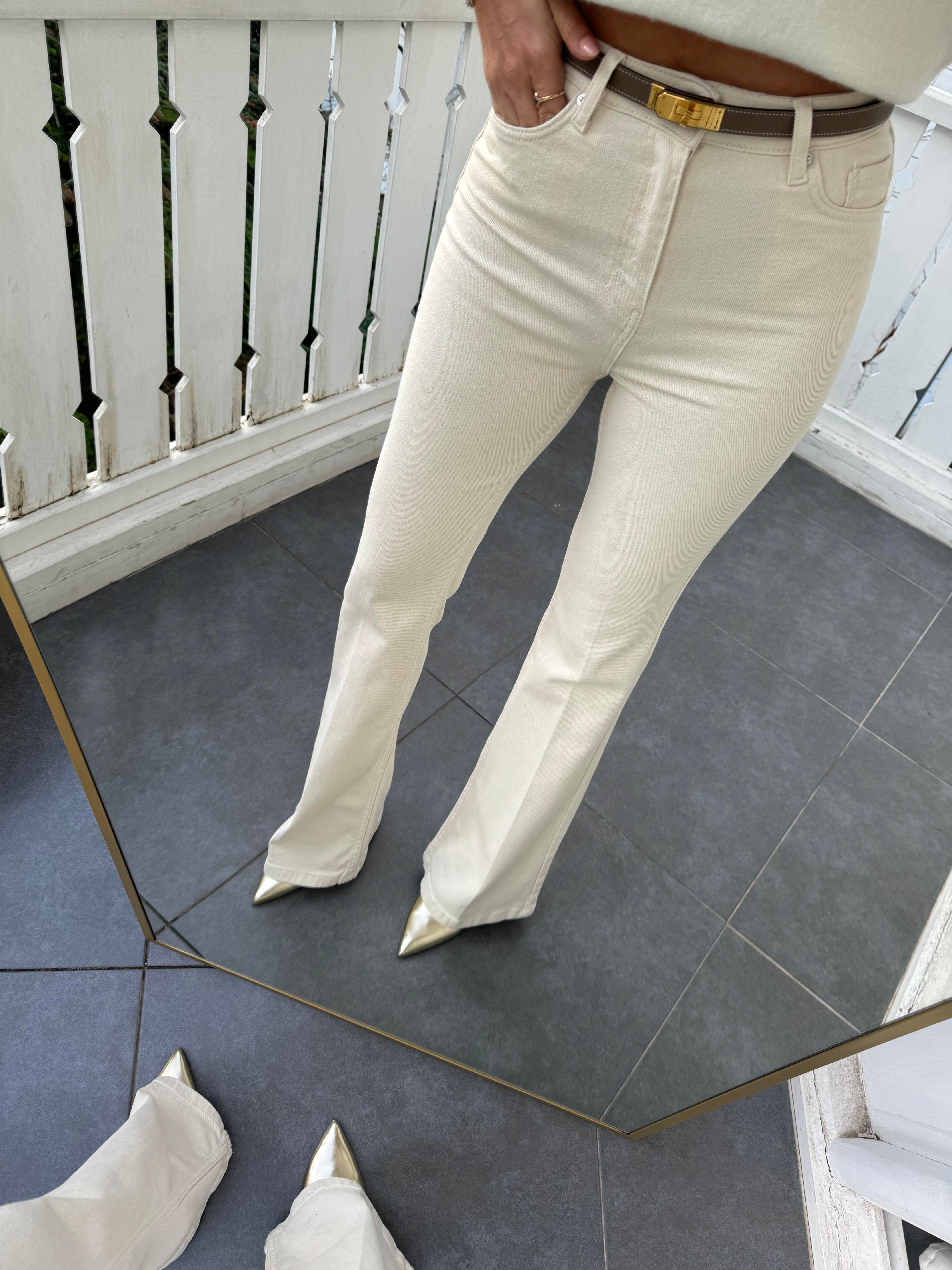 Bej İspanyol Paça Denim