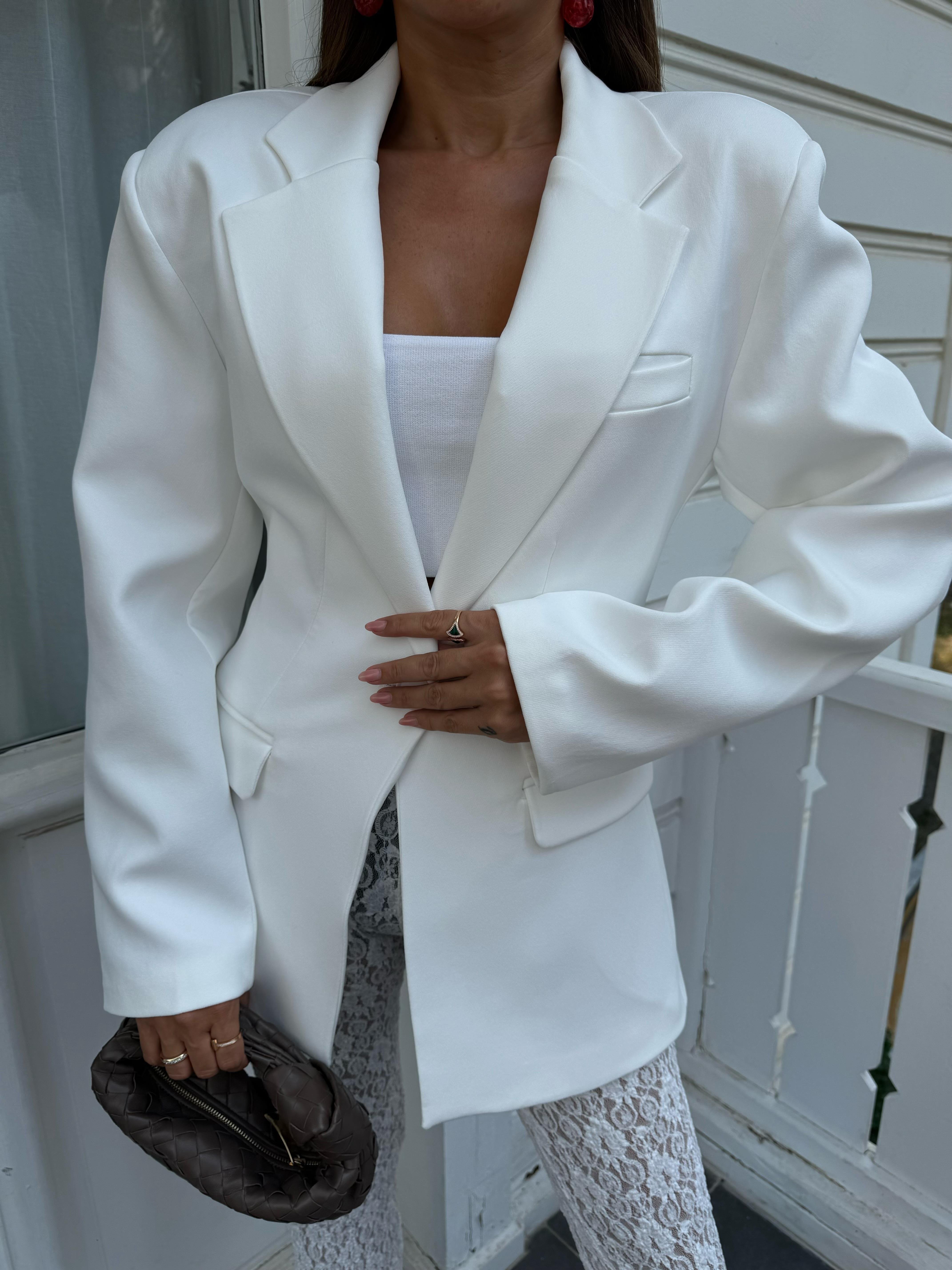 Beyaz Blazer Ceket