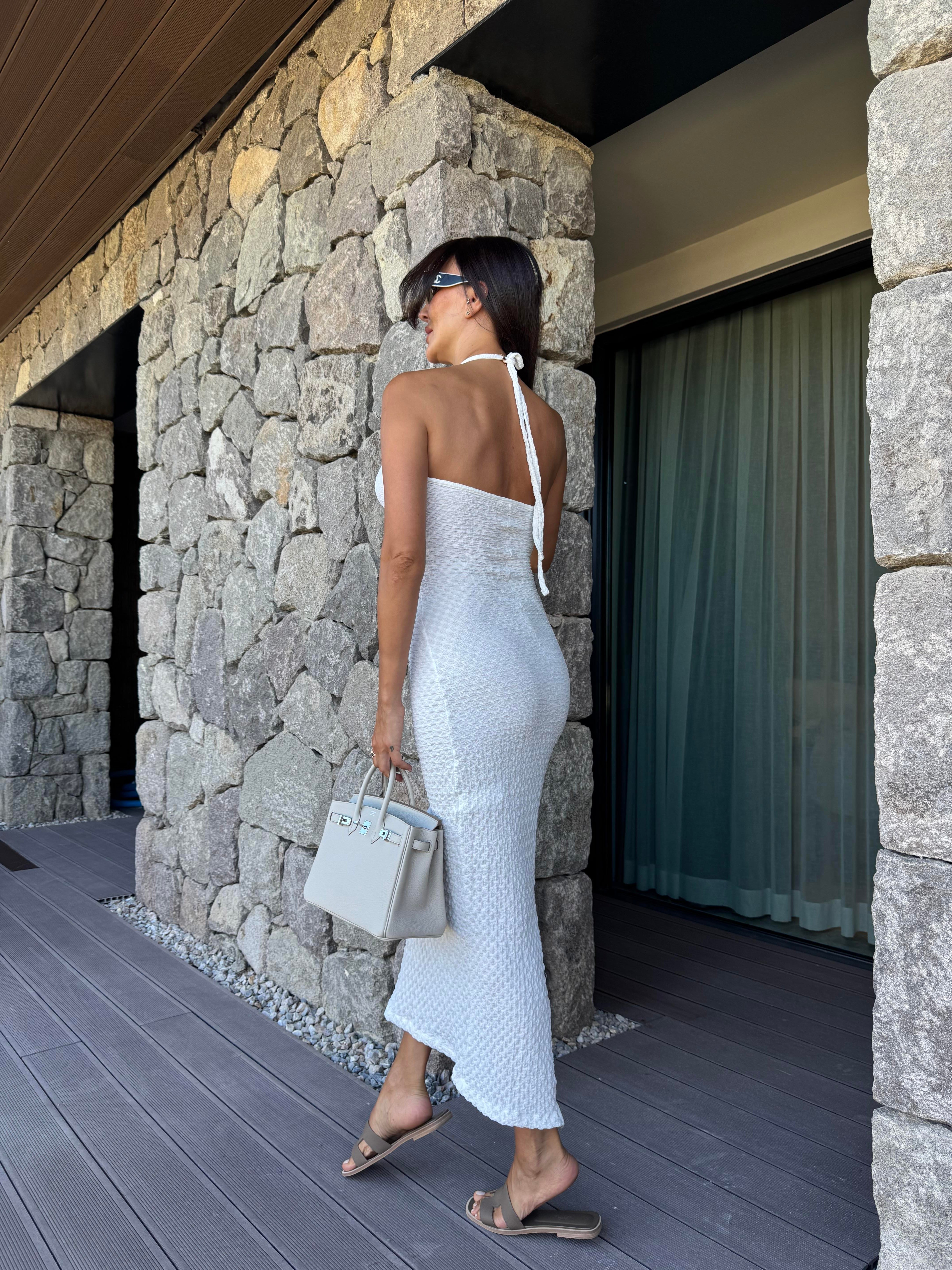 Beyaz Bürümcük Elbise