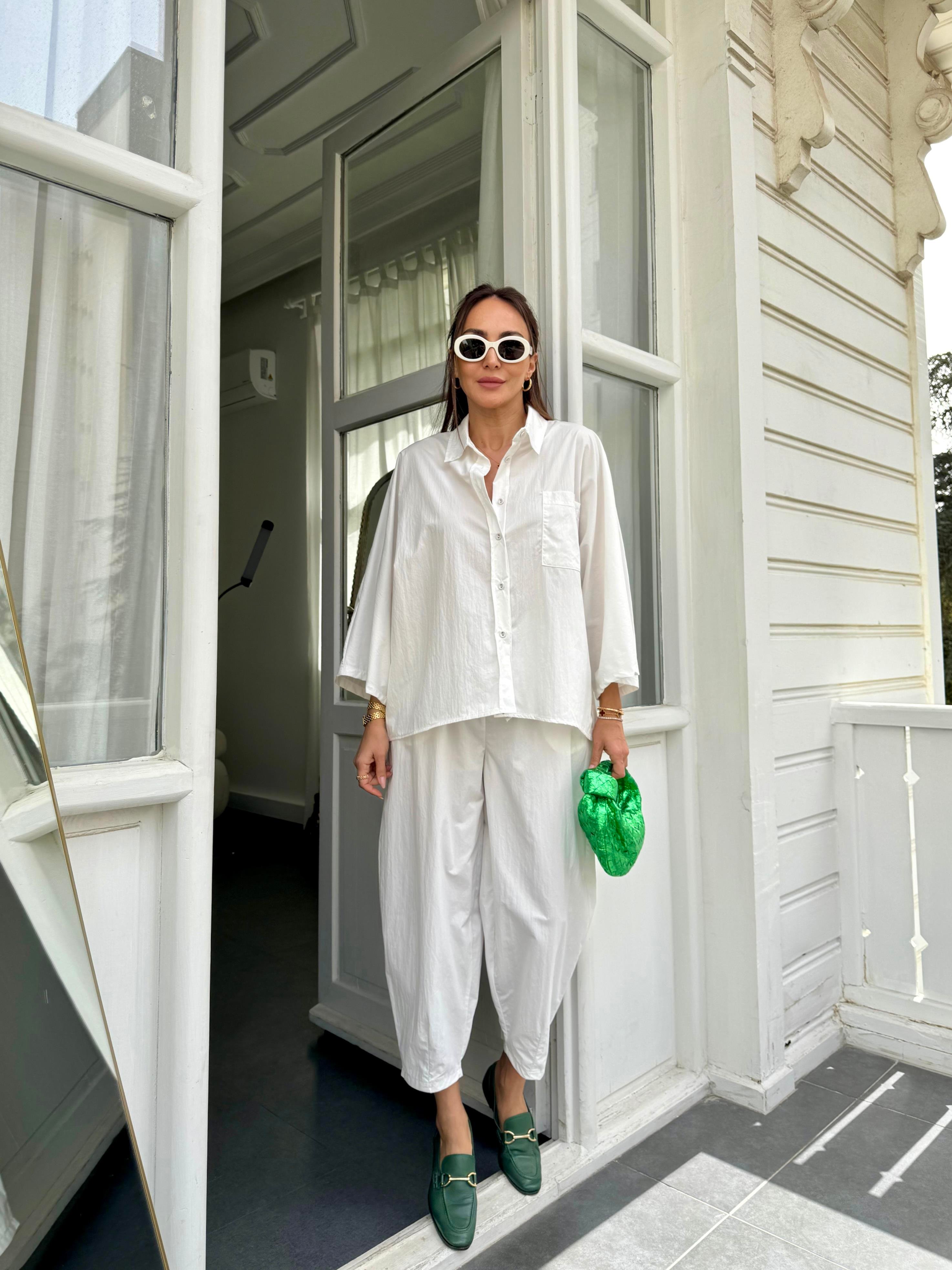 Beyaz Coton İkili Takım