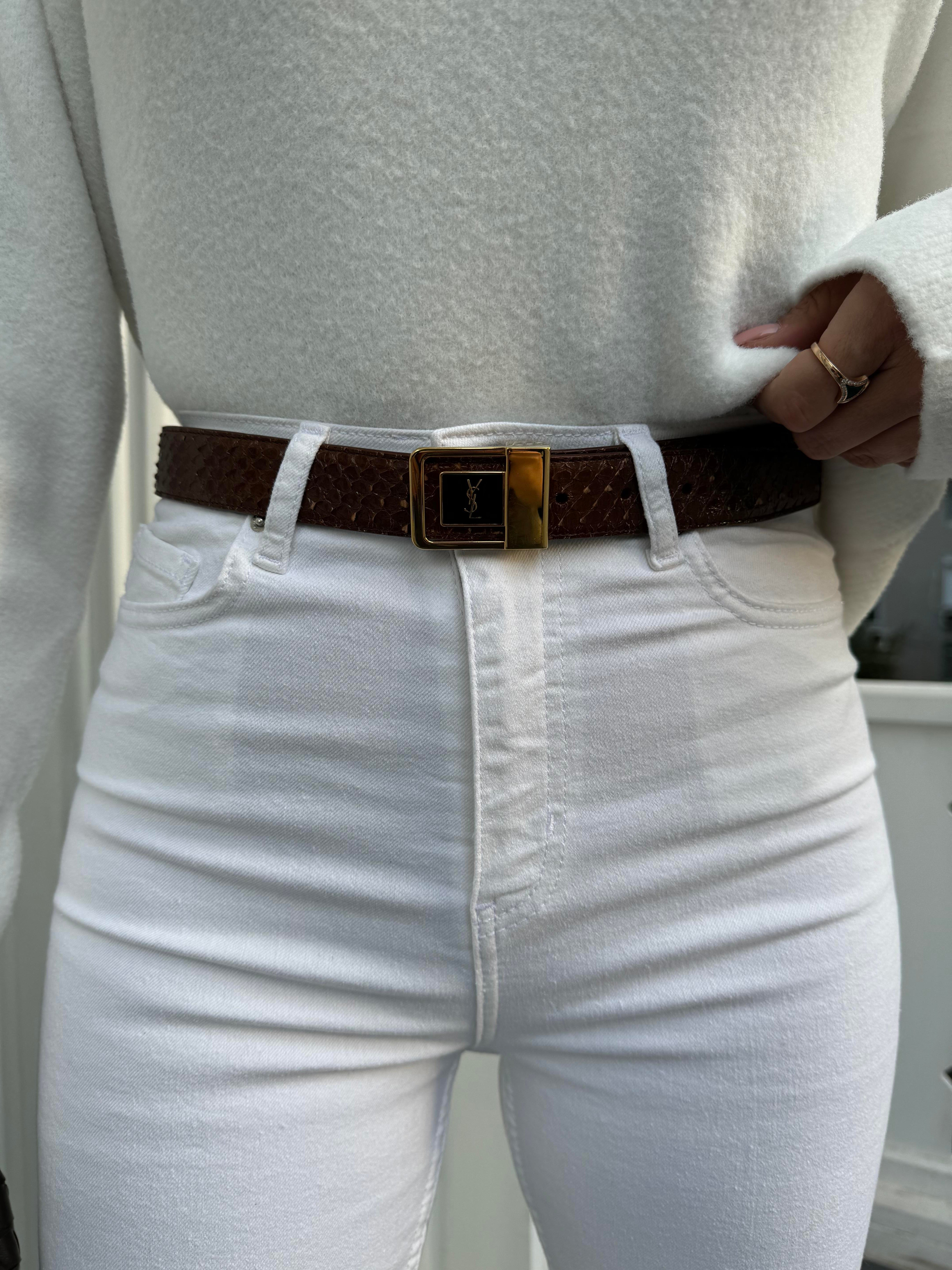 Beyaz İspanyol Paça Denim