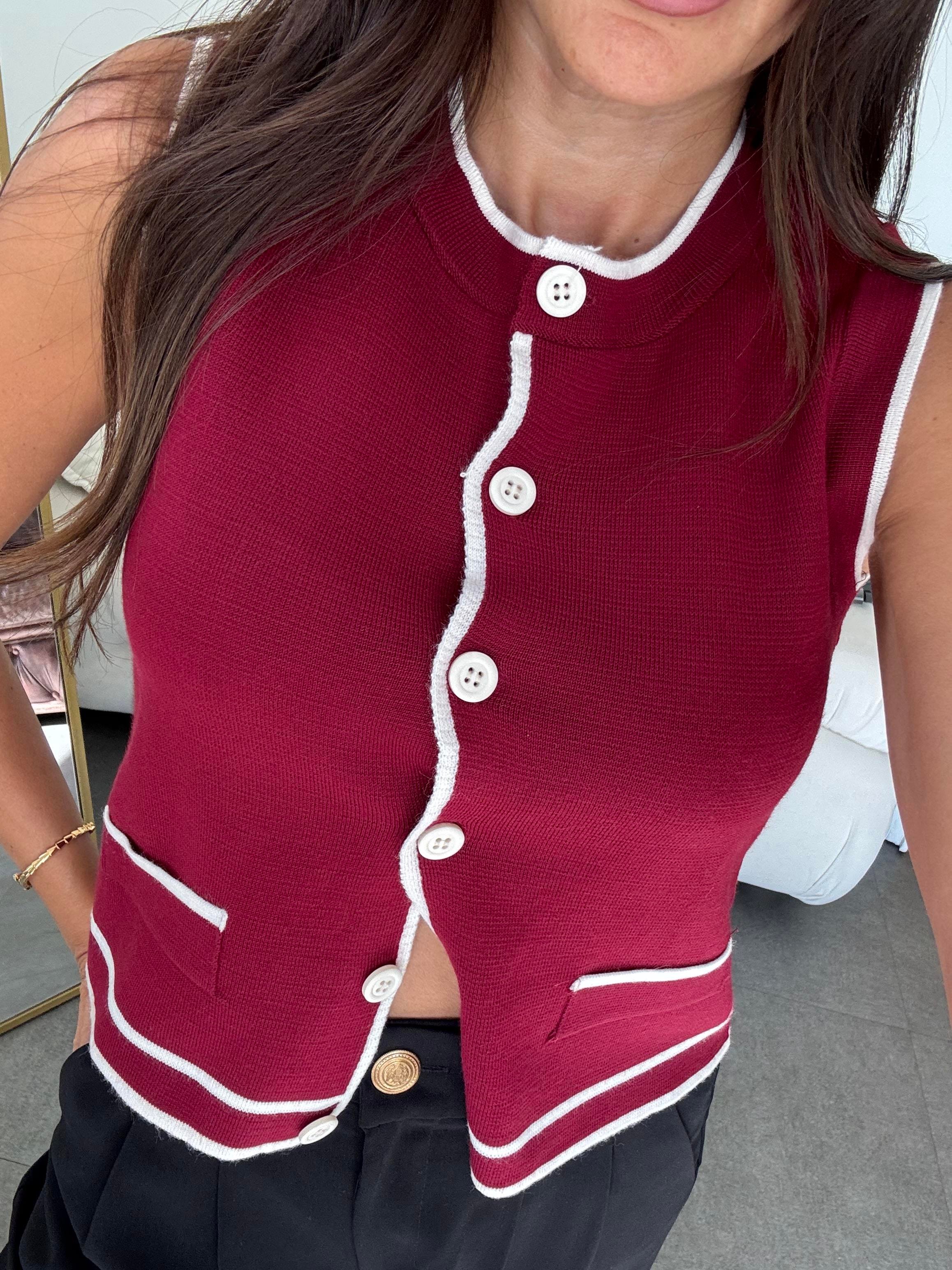 Bordo Milano Cepli Yelek