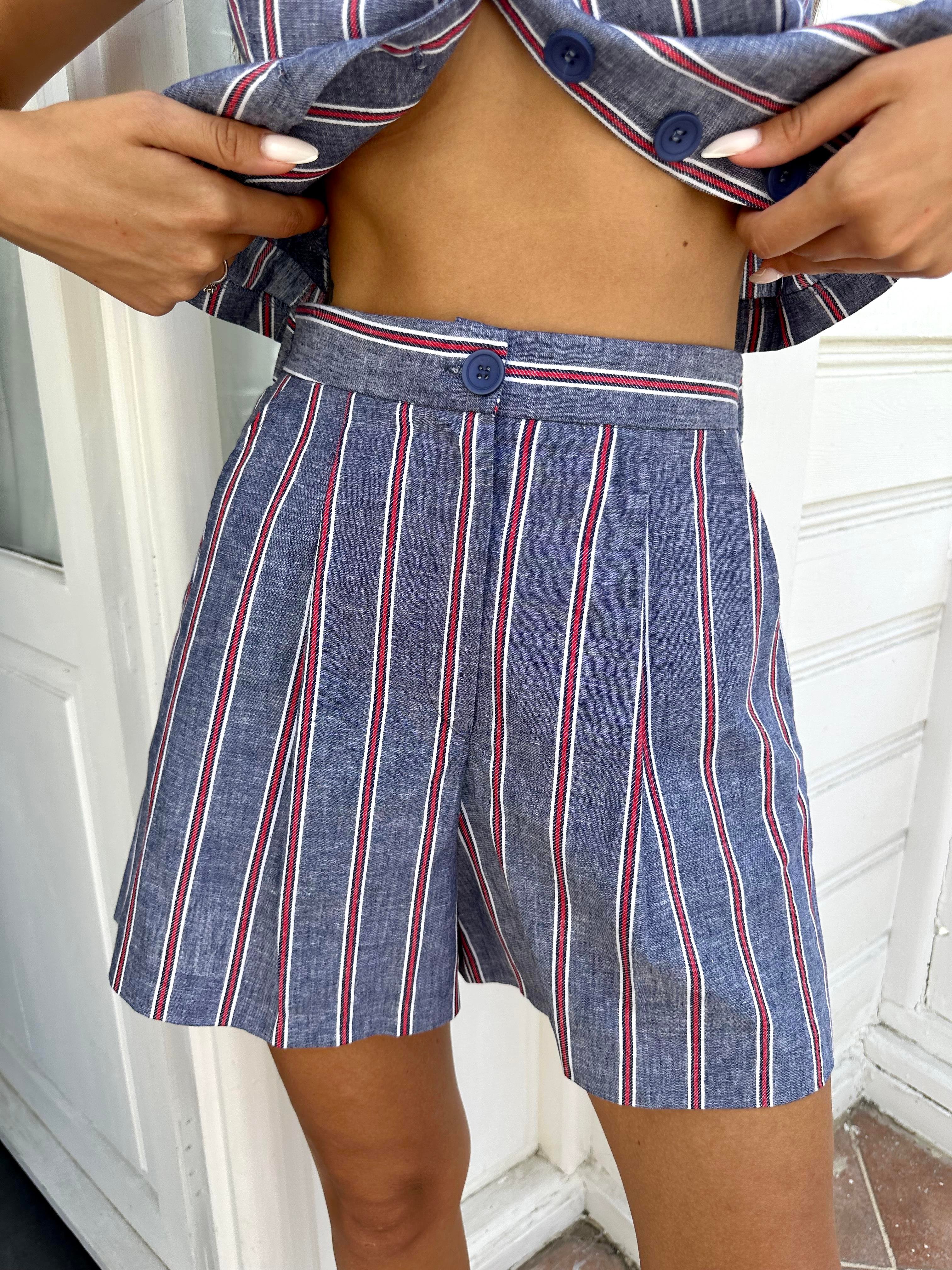 Çizgili  Merlin Şort