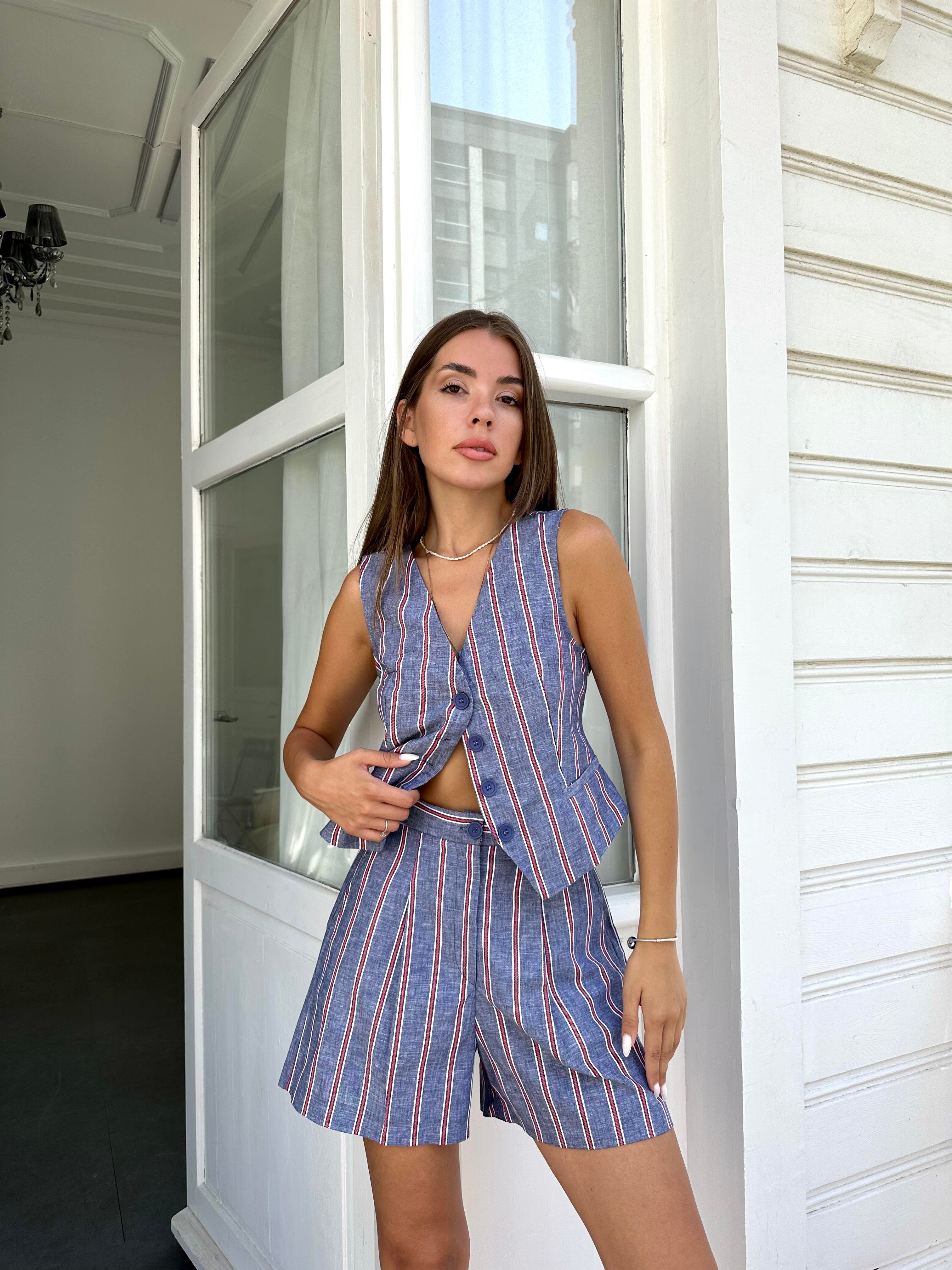 Çizgili  Merlin Şort