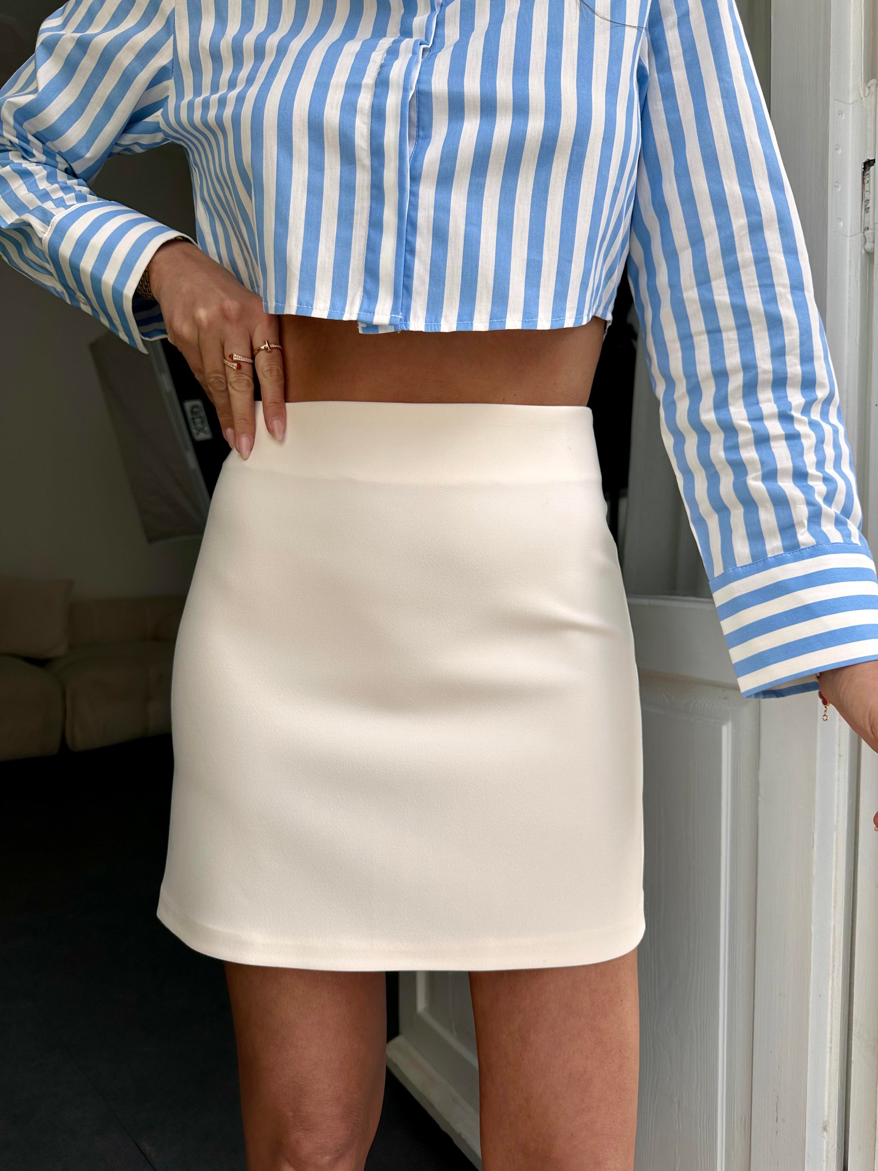 Ekru Premium Mini Etek