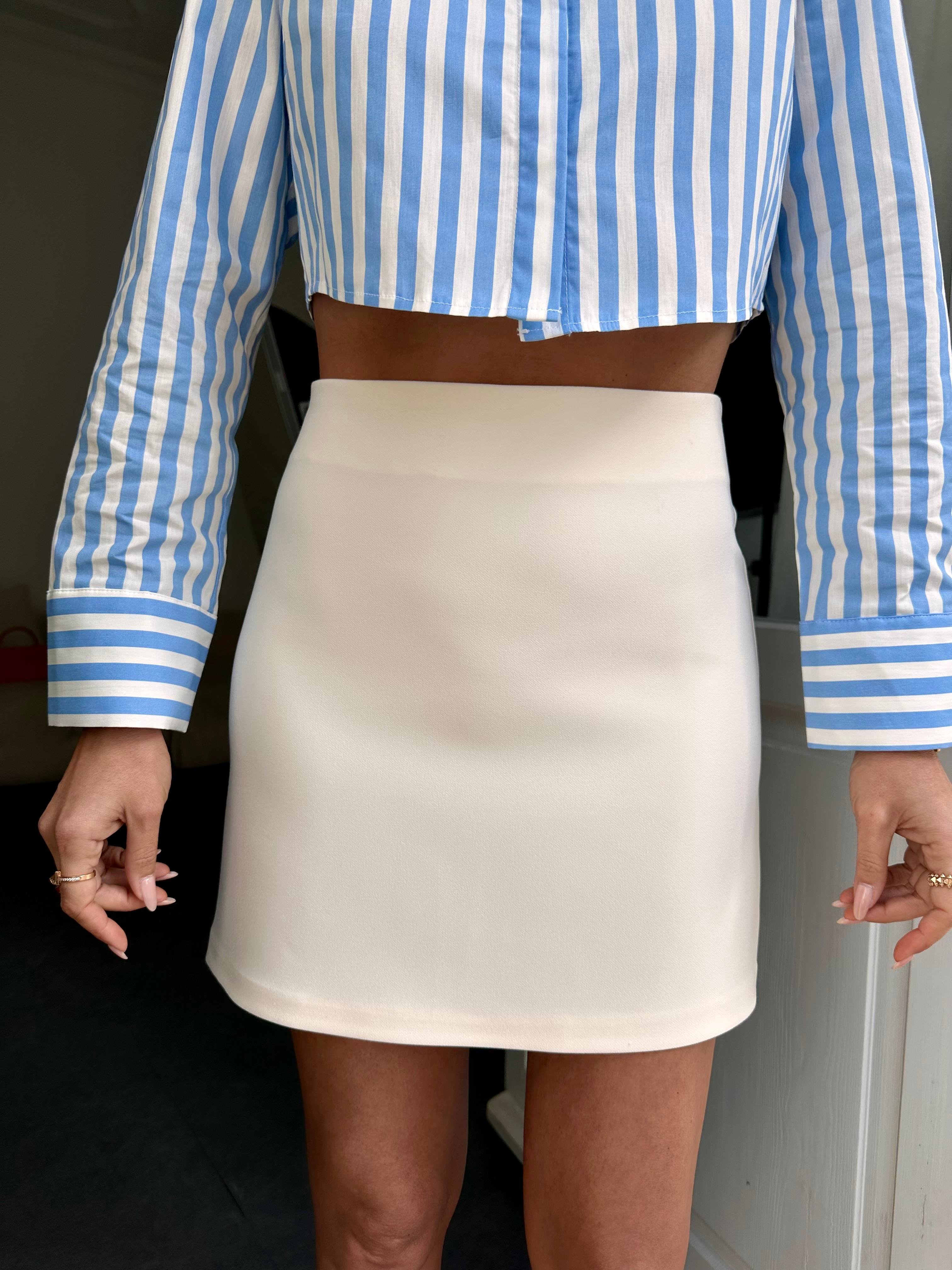 Ekru Premium Mini Etek