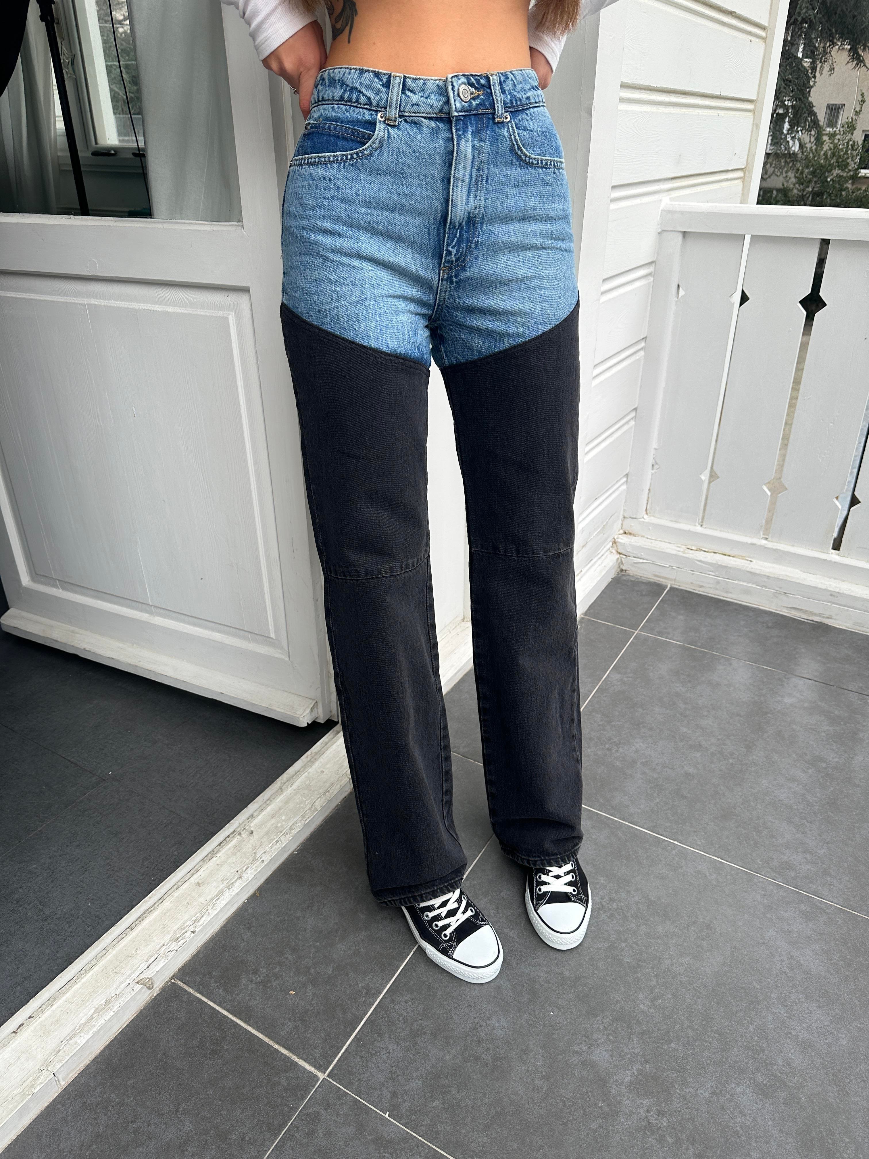 Füme Çift Renk Füme Jean