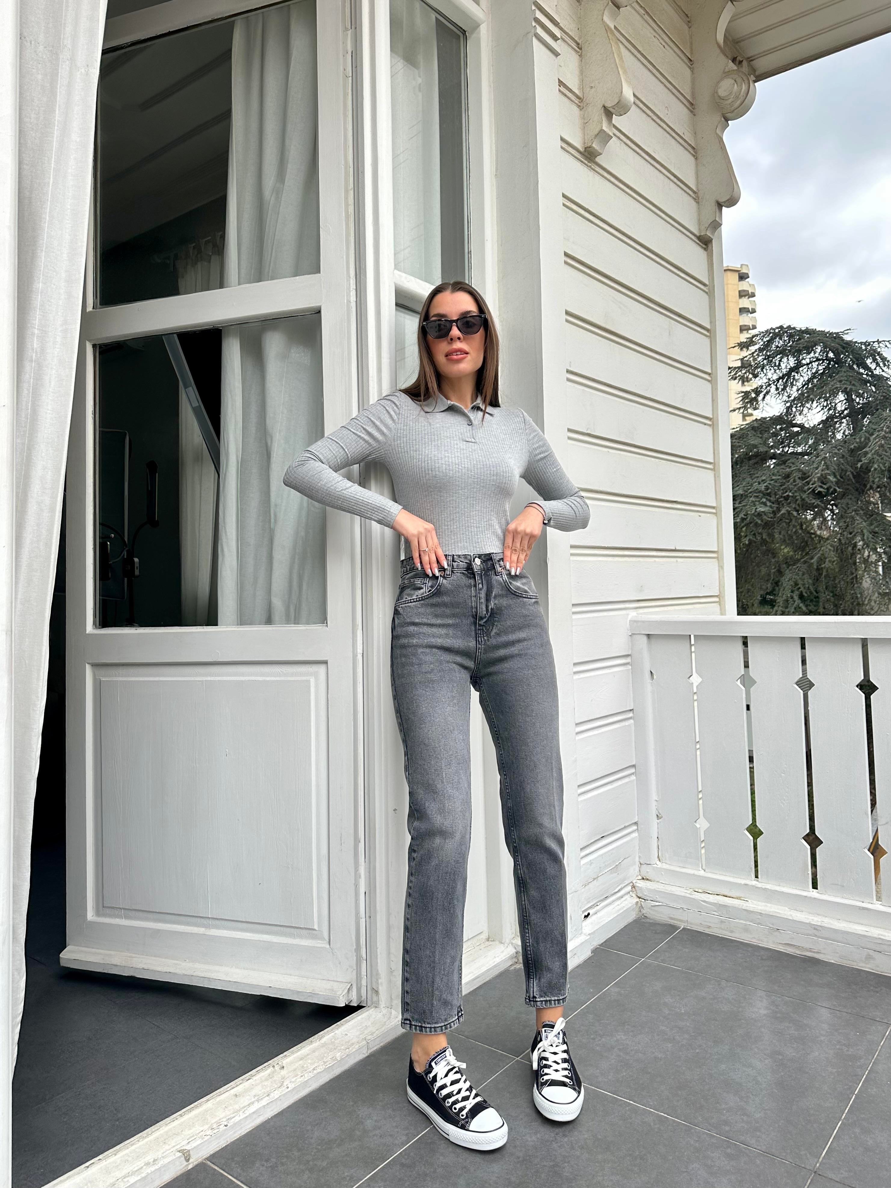 Gri Polo Yaka Basic Body