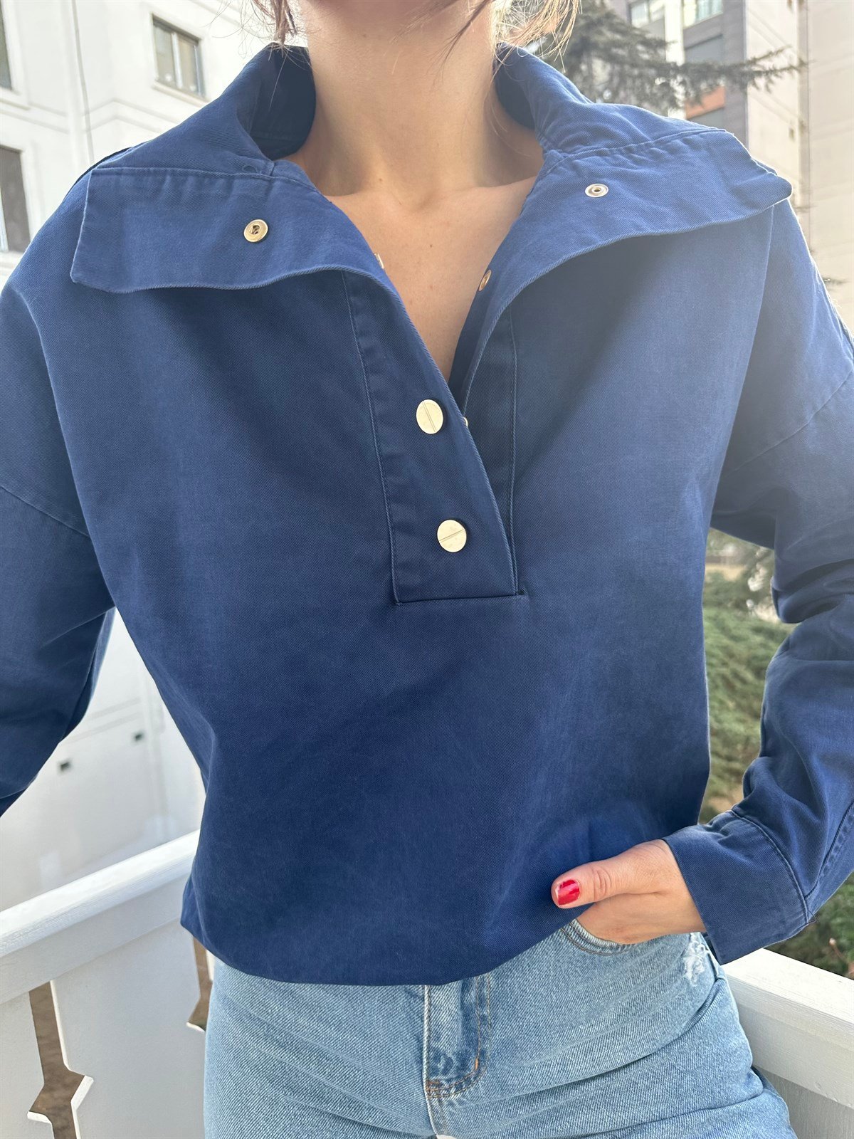 Jean Sweat Mavi