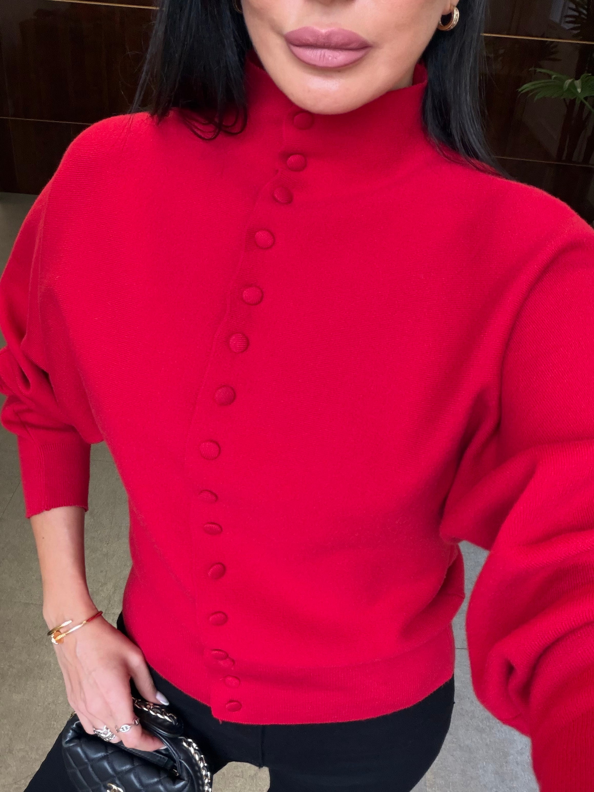 Kırmızı Emma Hırka