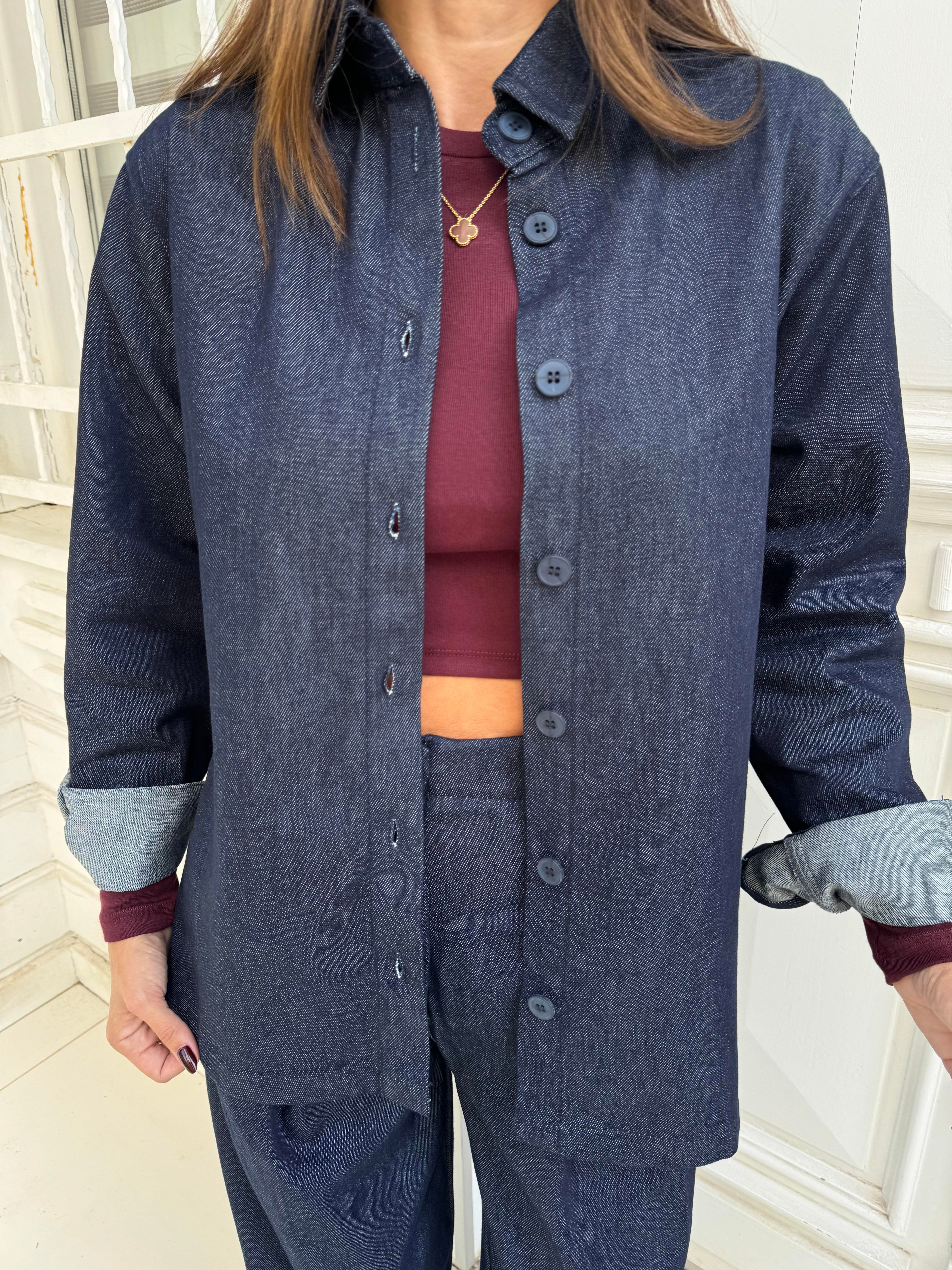Lacivert Denim Gömlek