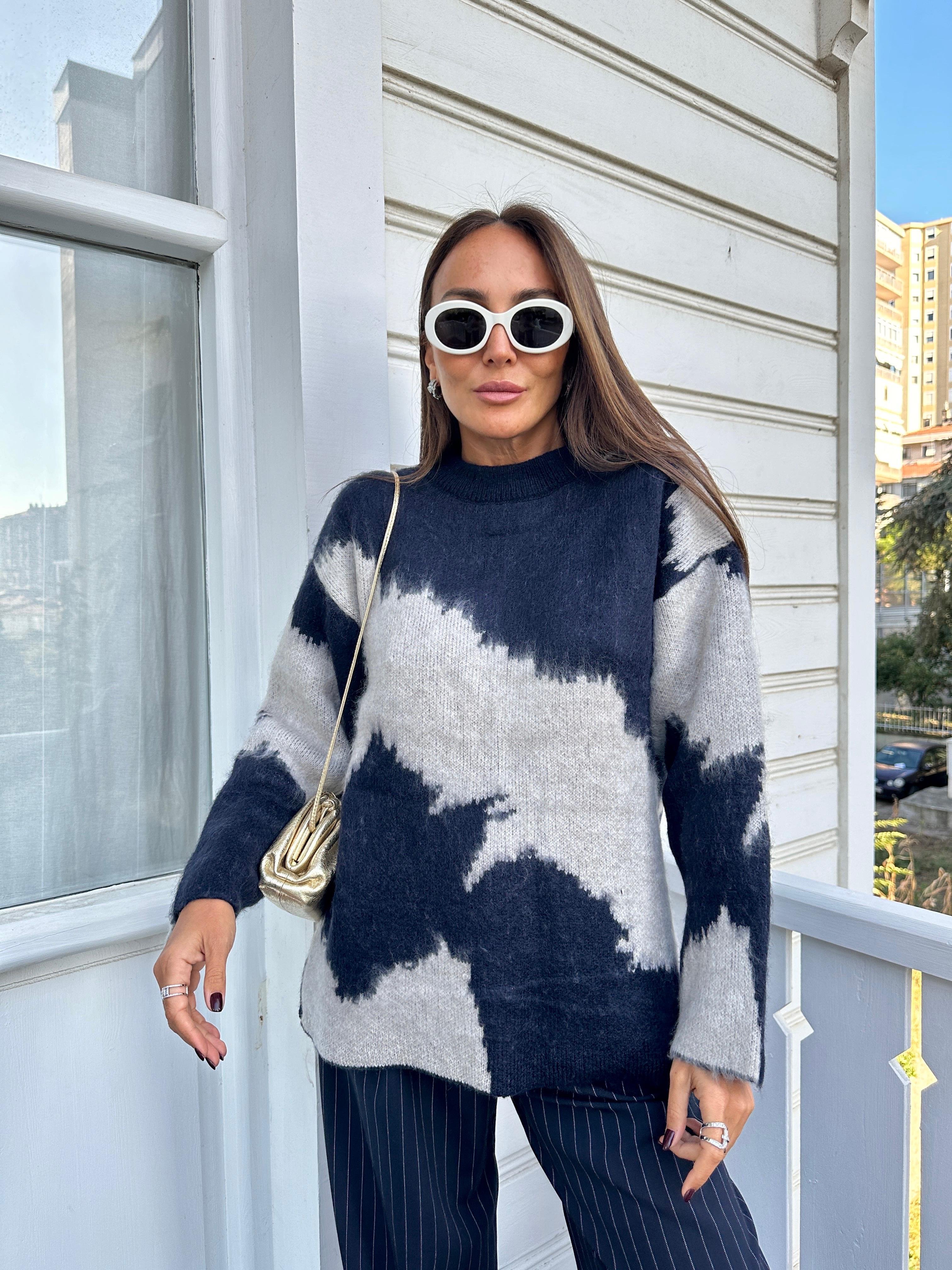 Lacivert Kadın Kazak