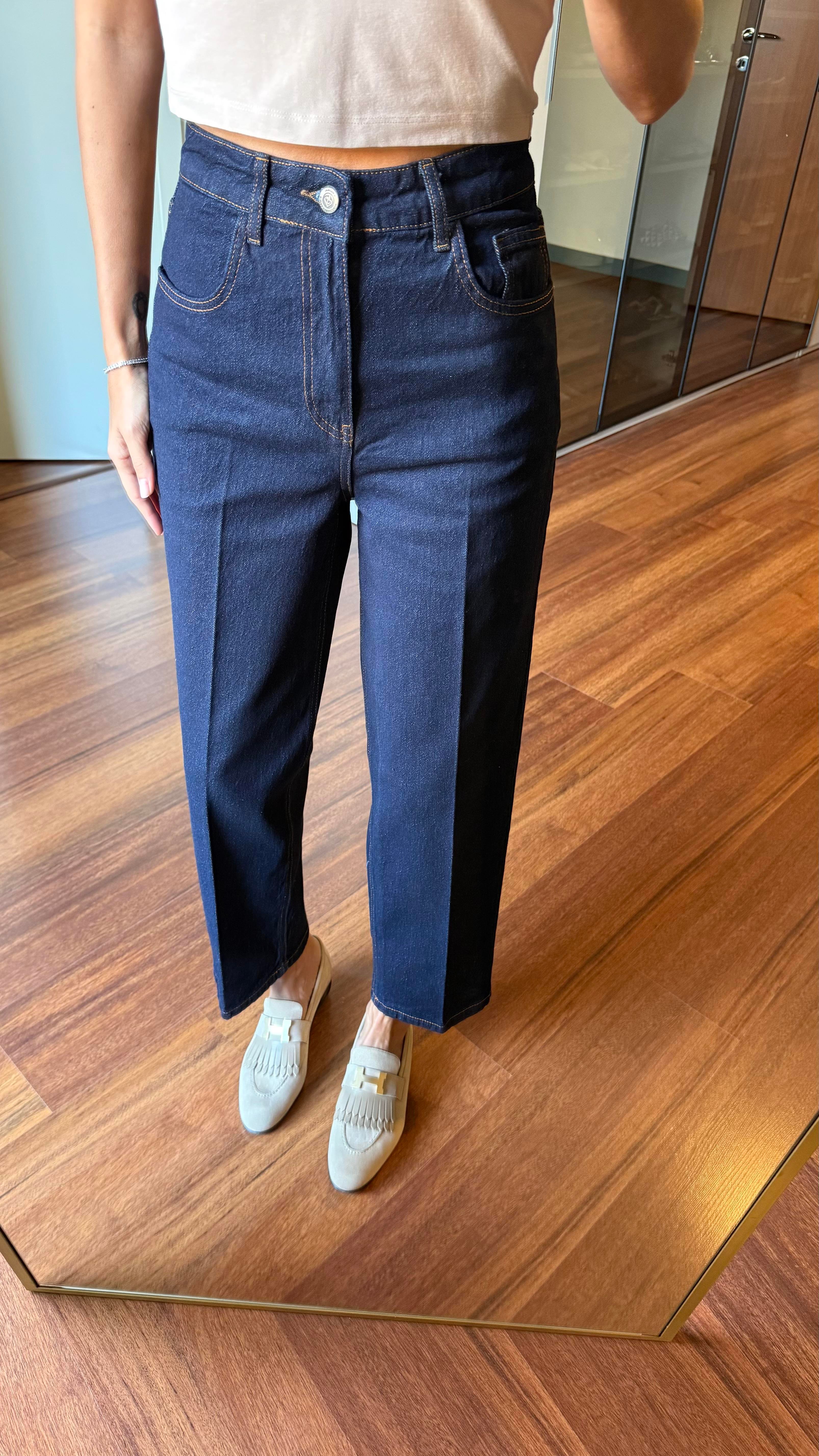 Lacivert Skater Ütü İzli Rins Yıkama Jean