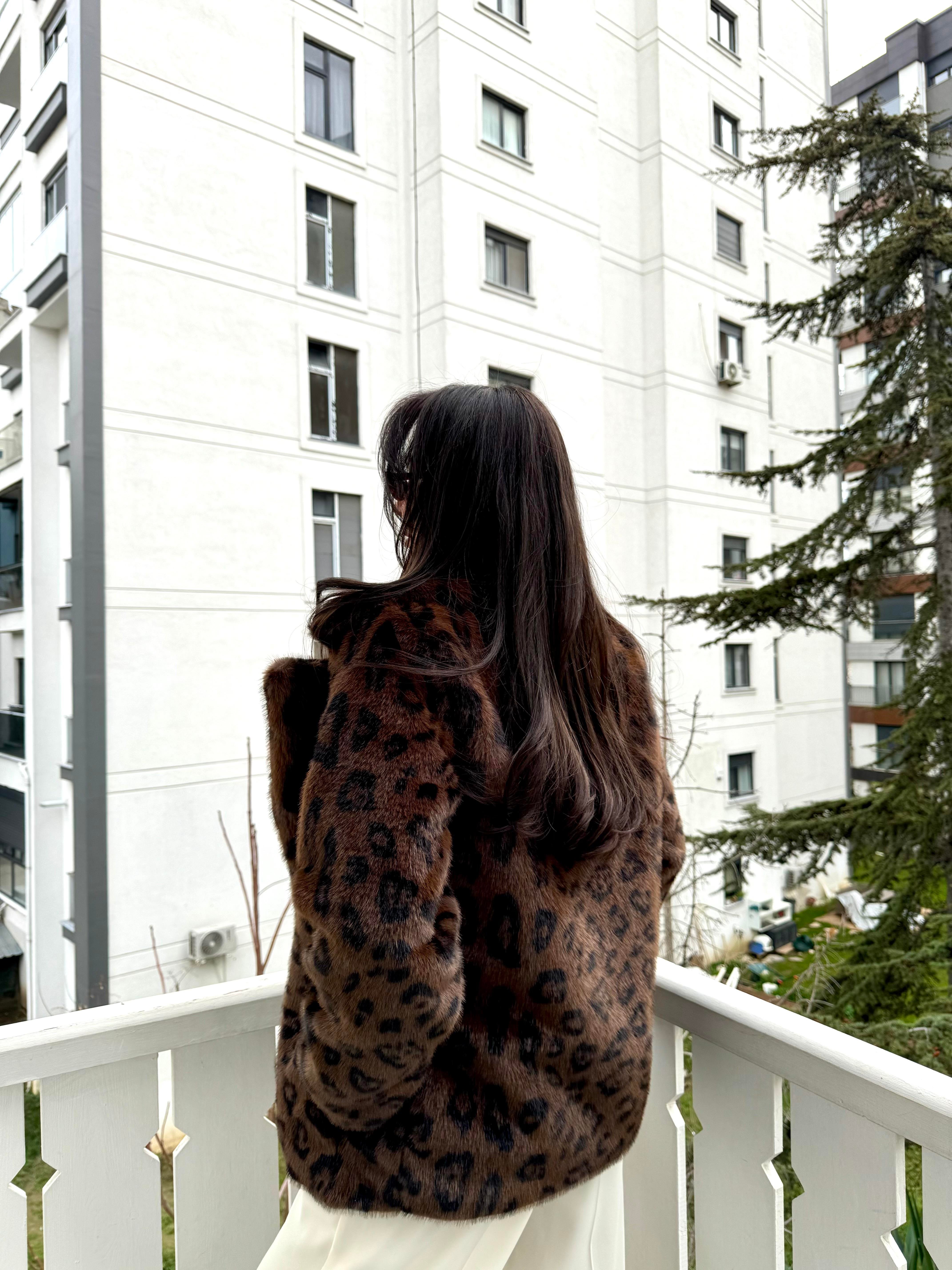 Leopar Kürk Ceket