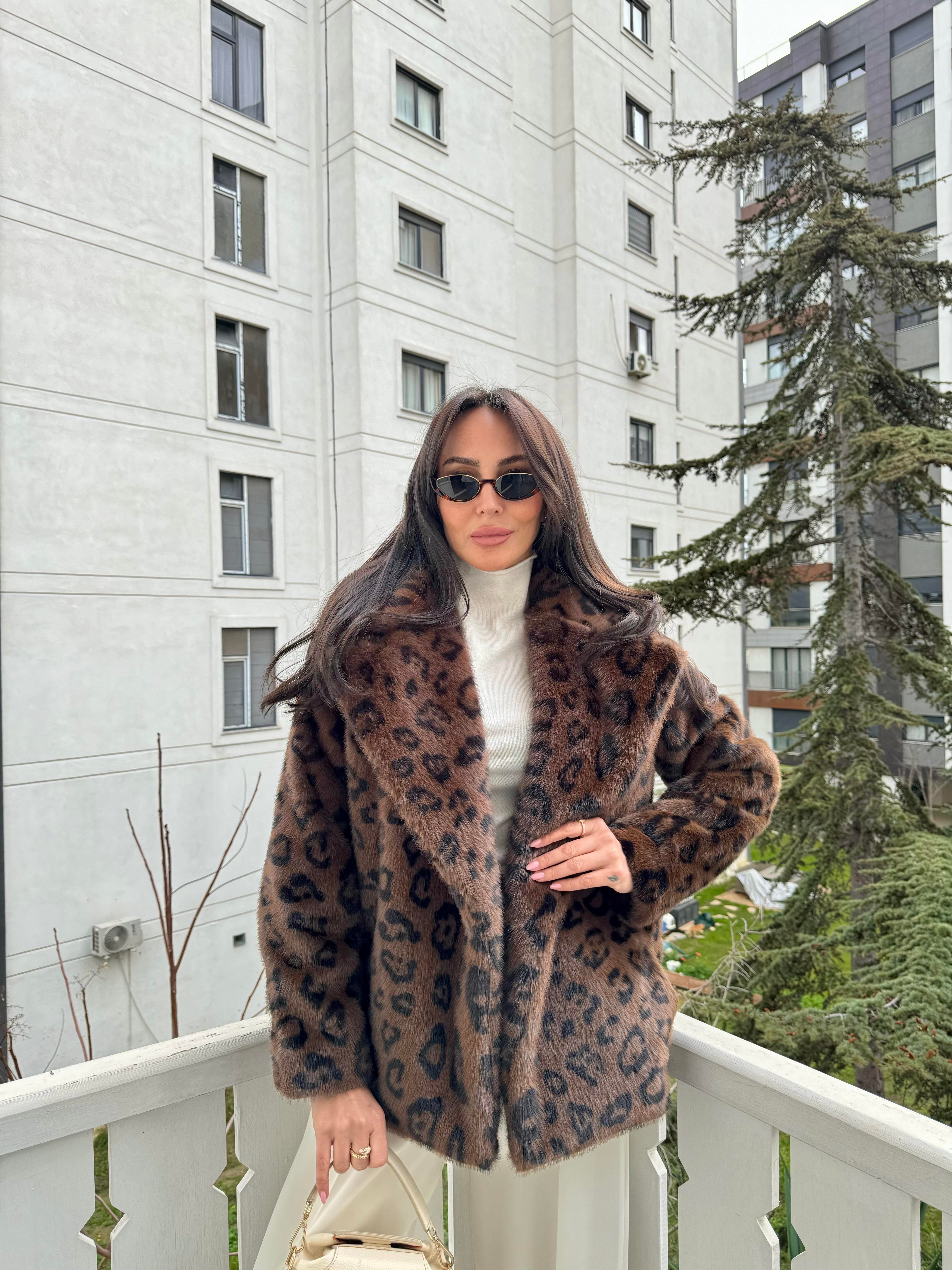 Leopar Kürk Ceket