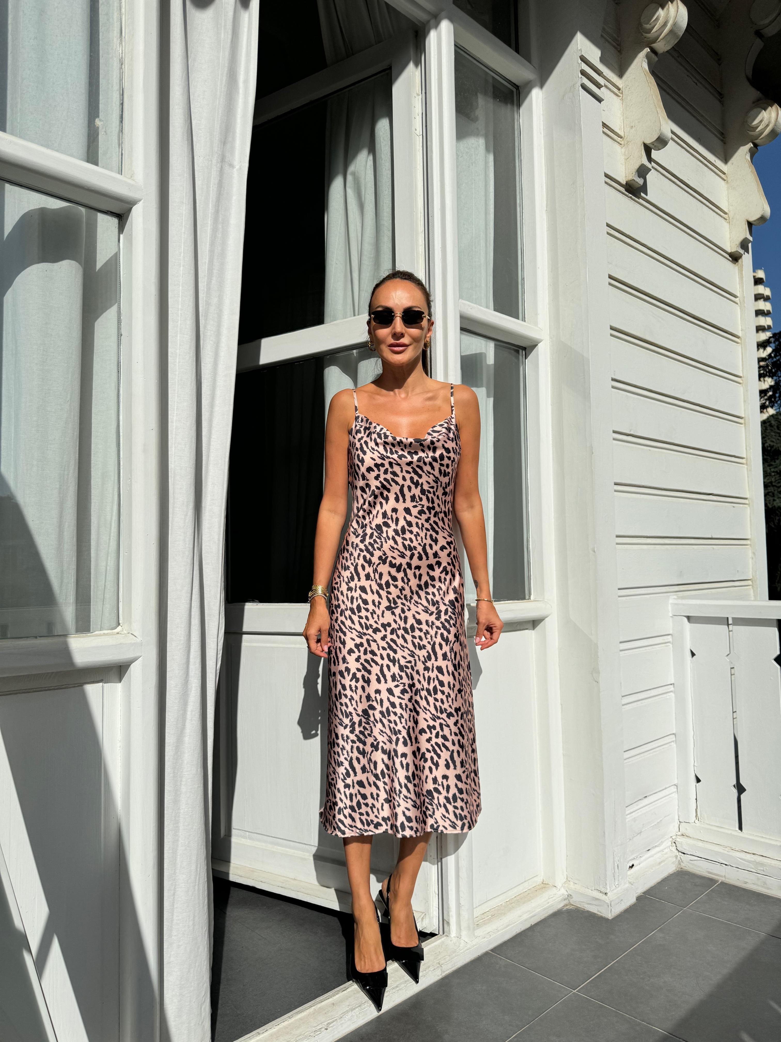 Nude Leopar Elbise