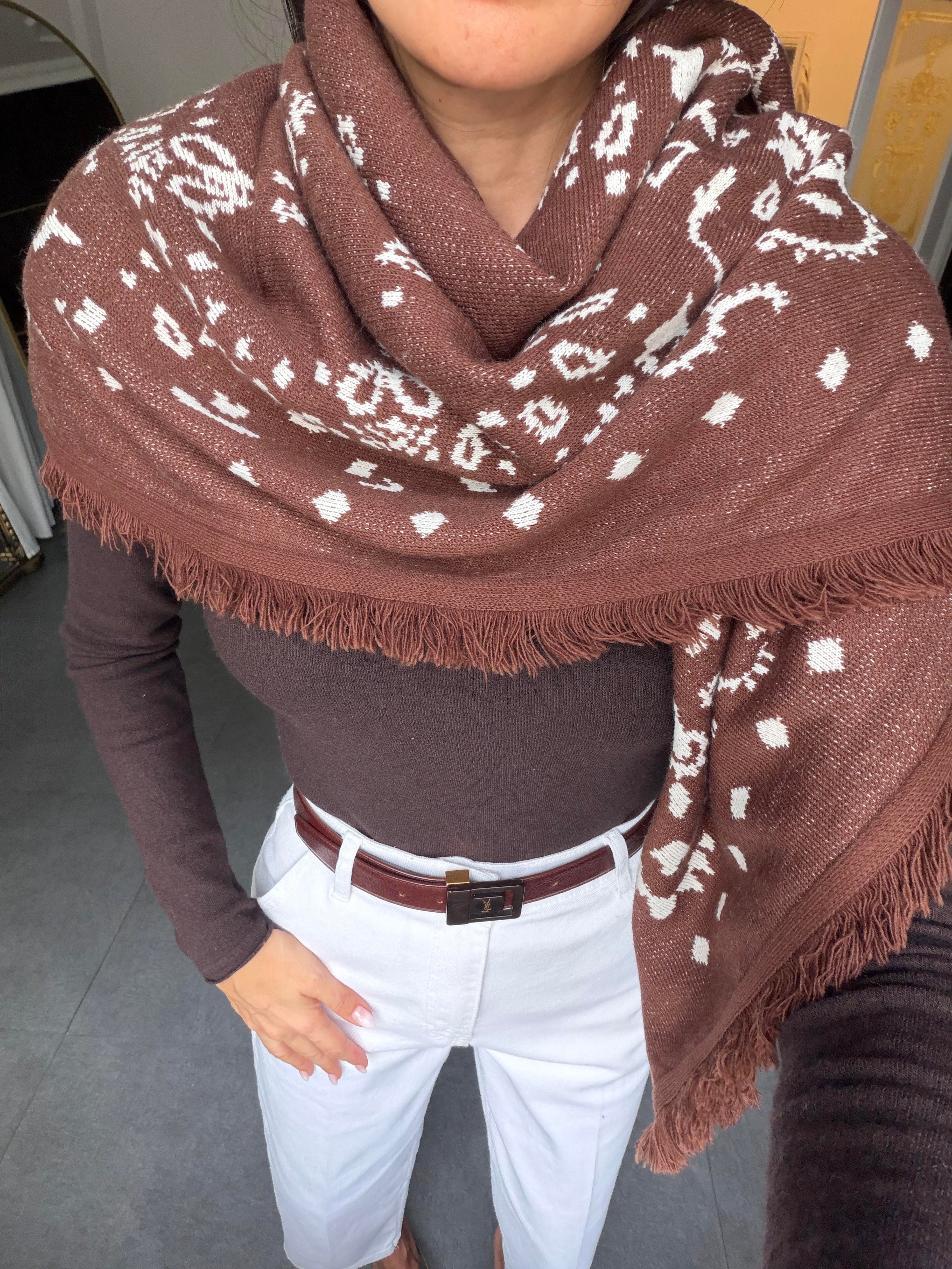 Orta Kahve-Krem Şal