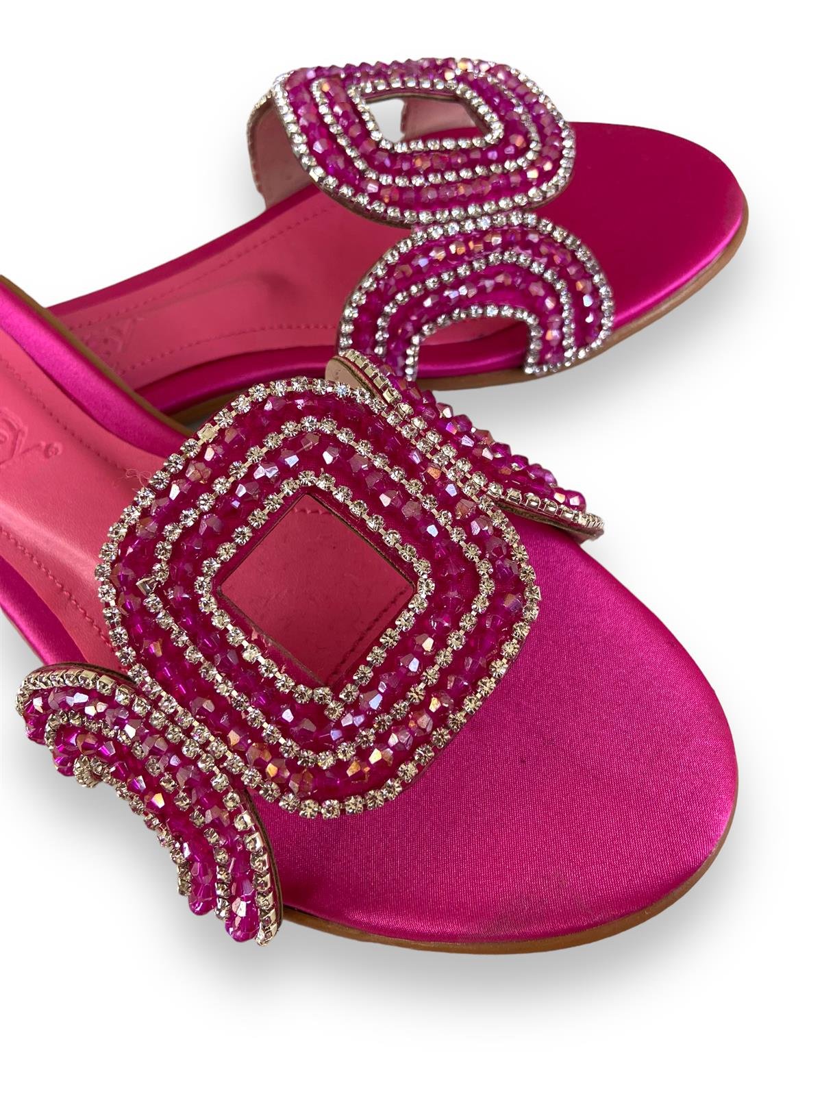 Pembe  Clara Taşlı Terlik