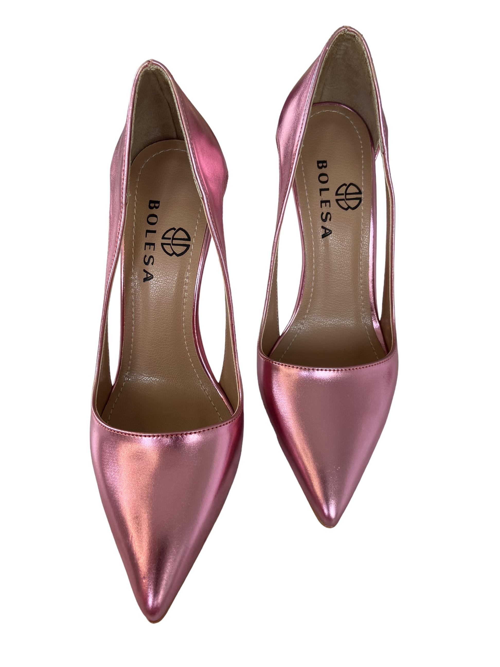 Pudra  Pencere Detaylı Stiletto