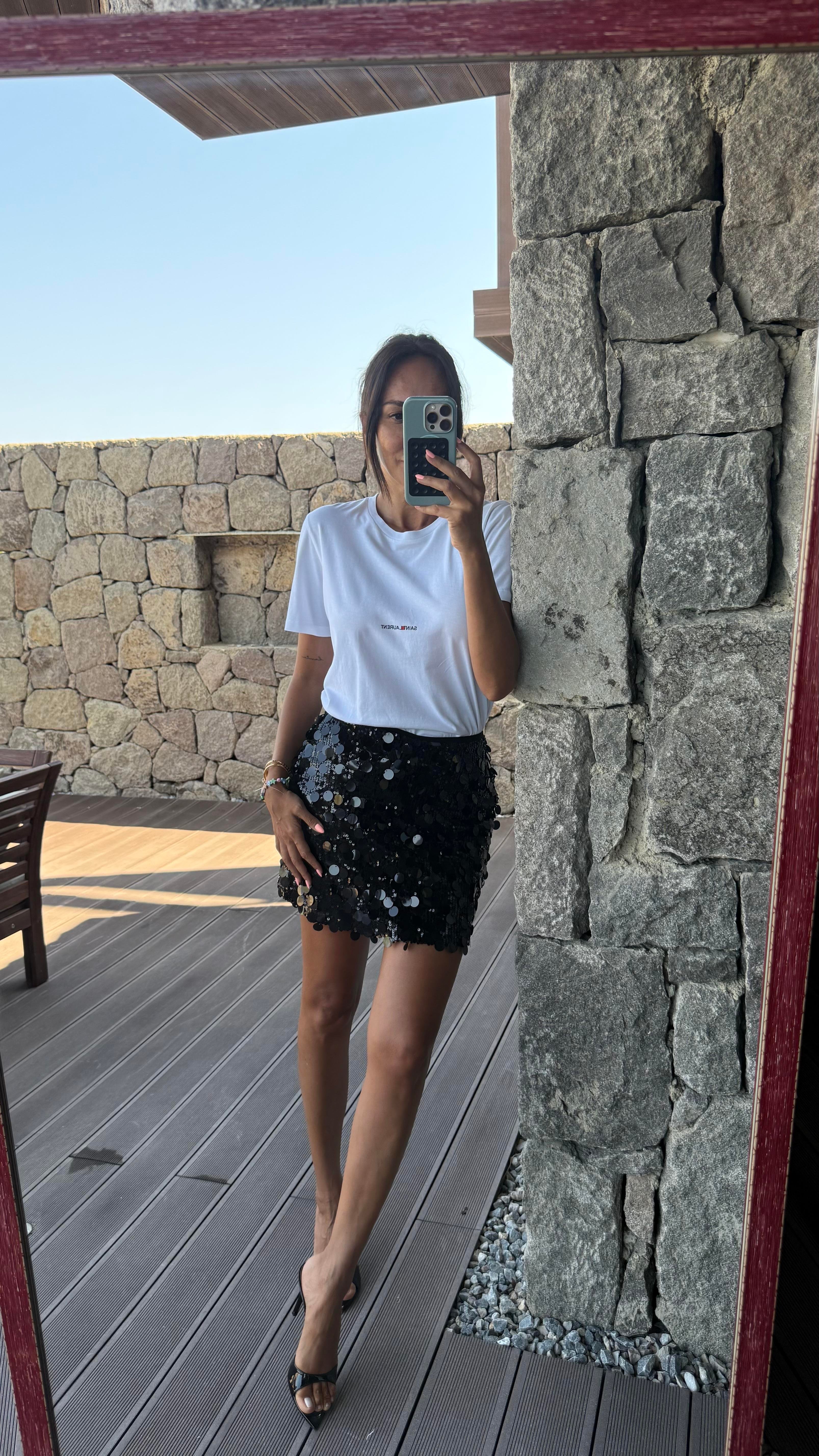 Pullu Şort Etek