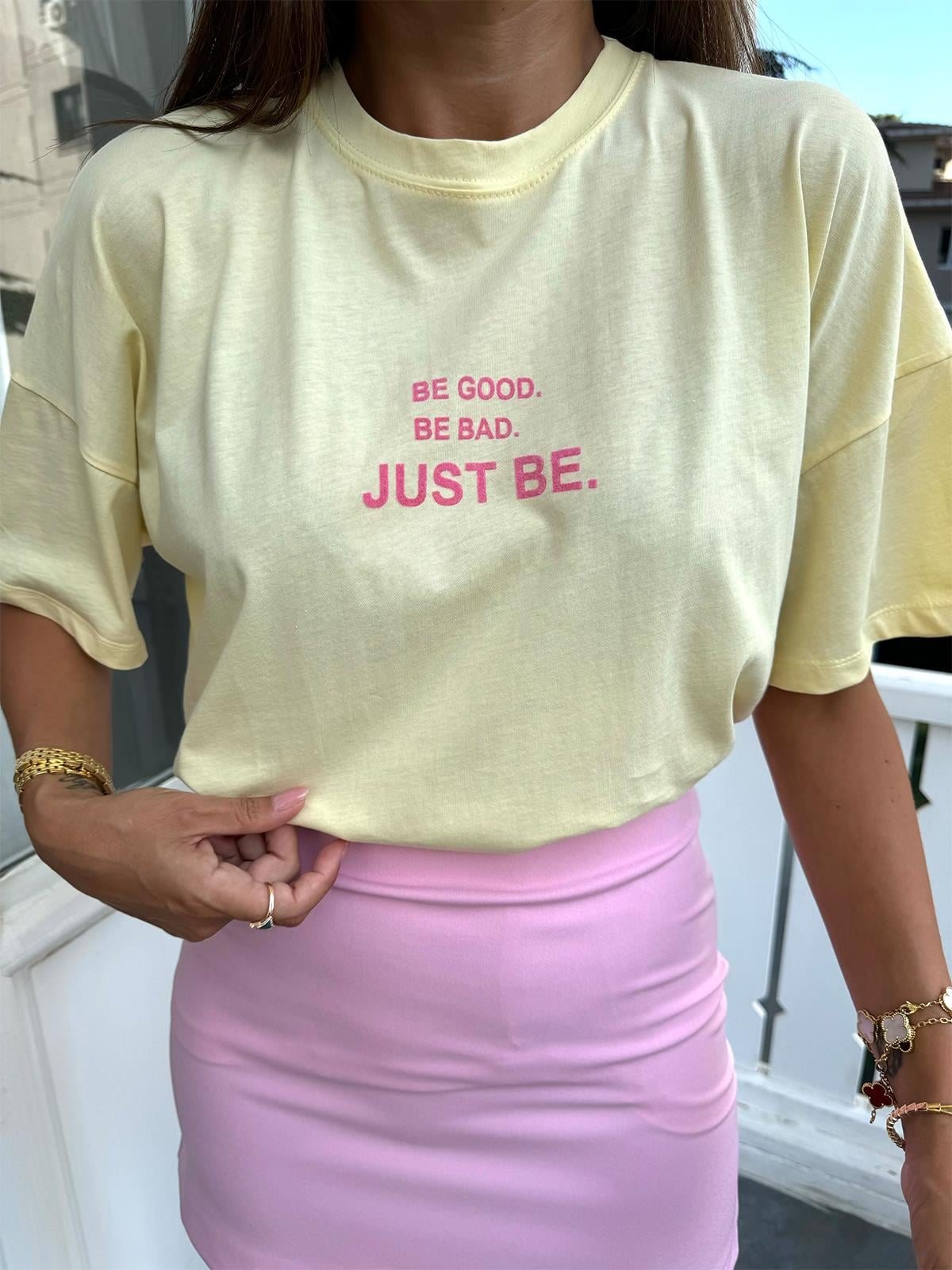 Sarı Just Be Tshirt