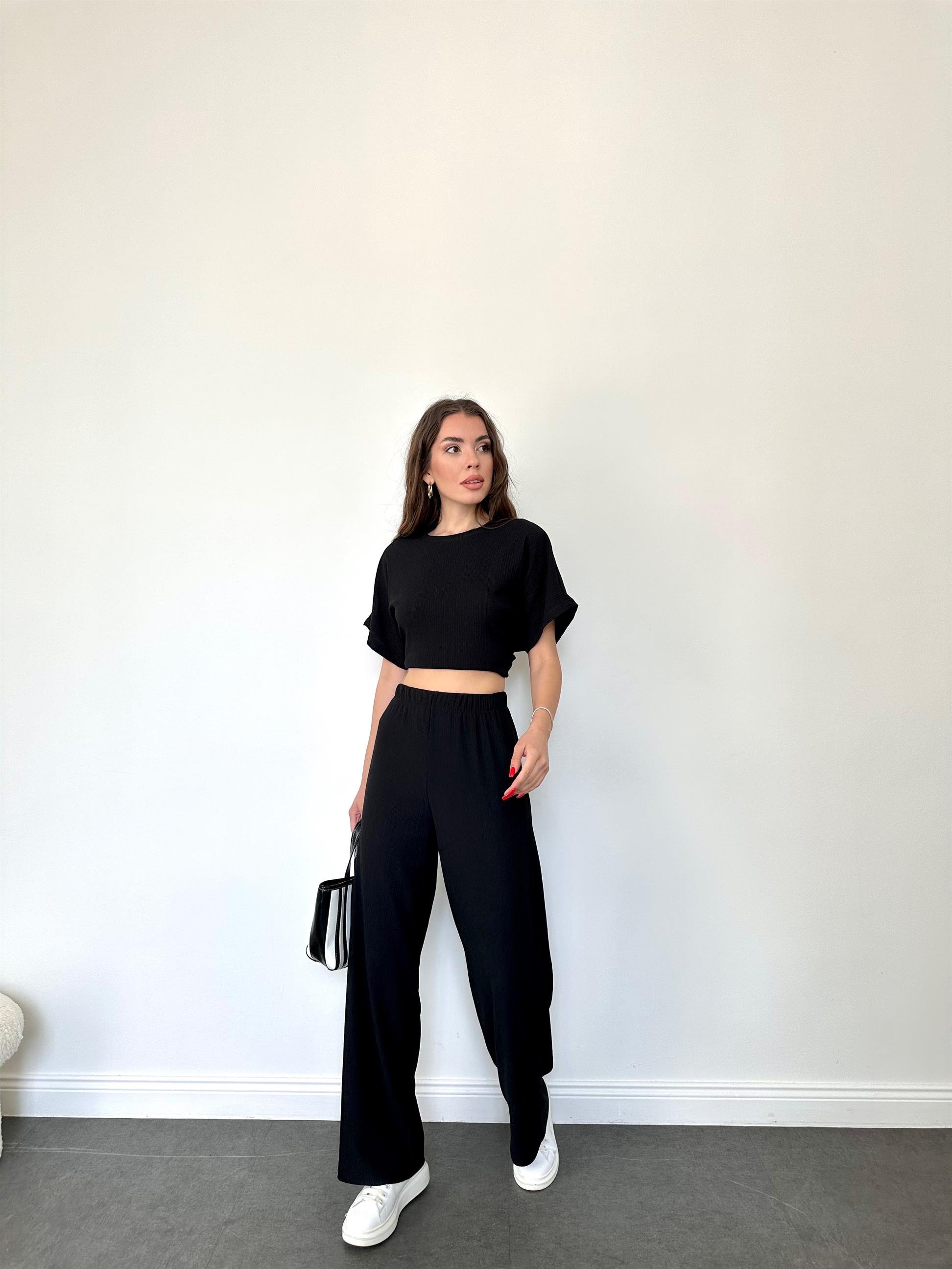 Siyah  Basic Örme Takım