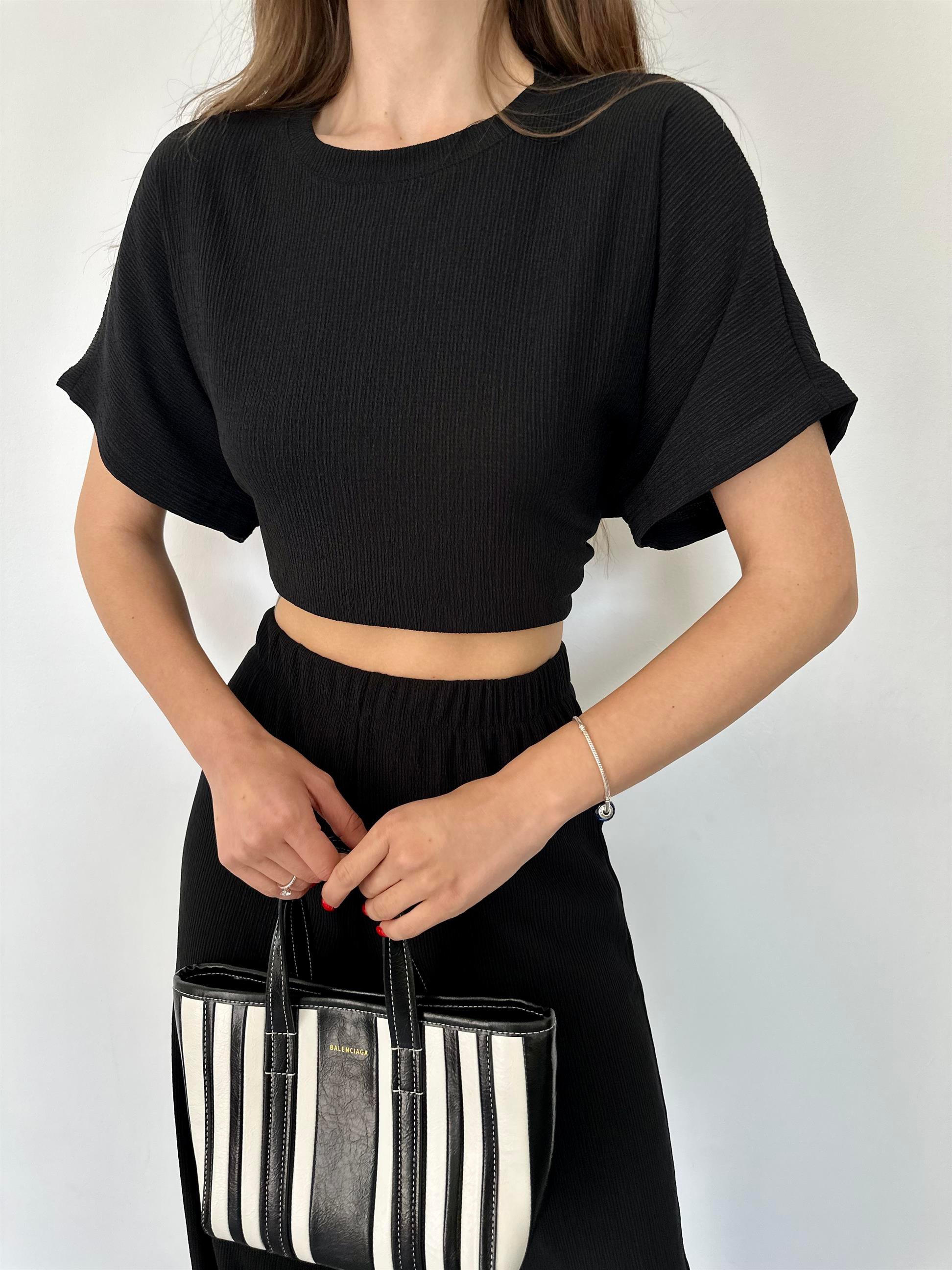 Siyah  Basic Örme Takım